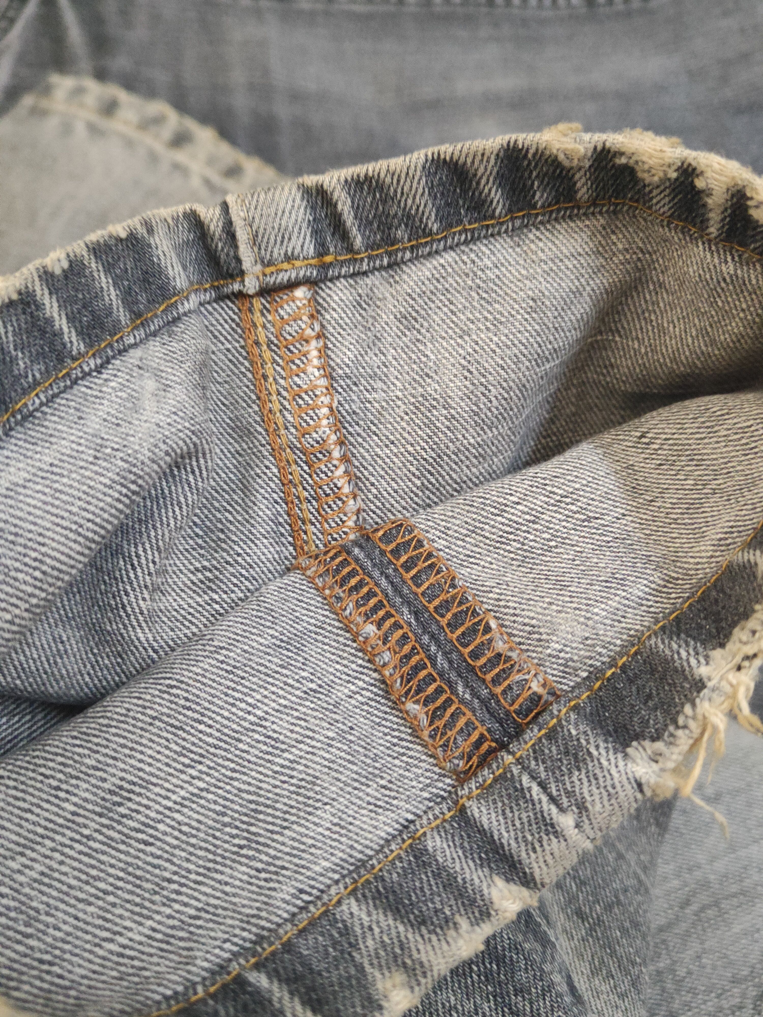 Japanese Brand Uniqlo japan vtg Black Faded Distressed Ripped Jeans #W1608 Size US 29 - 13 Thumbnail