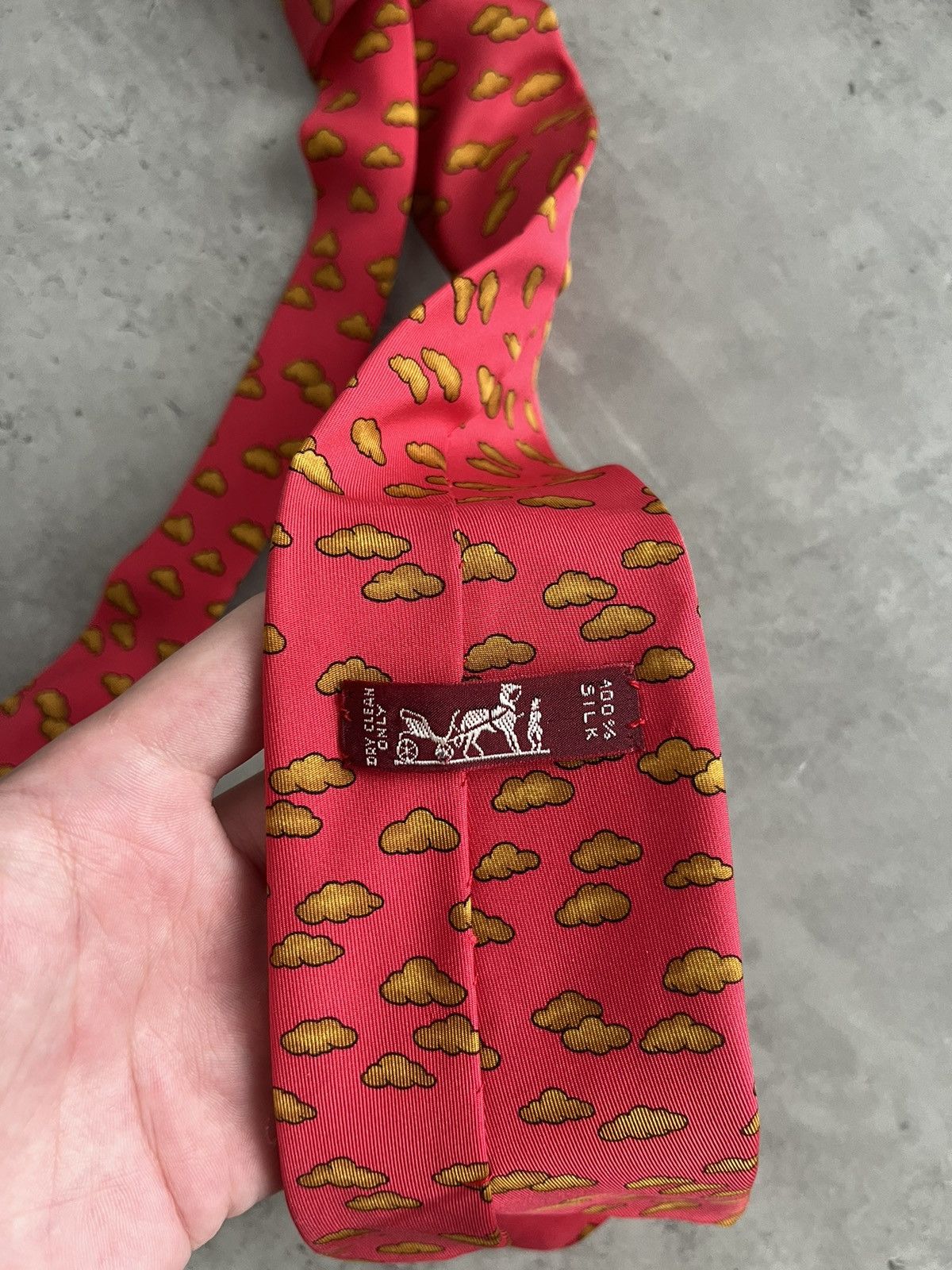 Hermes Hermes 100% Silk Pink Ties Size ONE SIZE - 3 Thumbnail