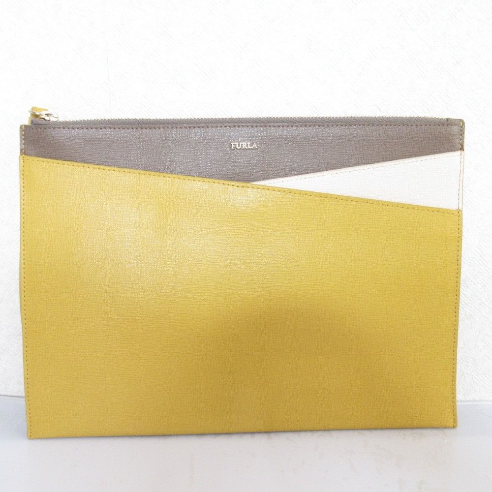Furla Furla Furla Paper Moon Leather Clutch Bag Leather Clutch Bag Size ONE SIZE - 1 Thumbnail