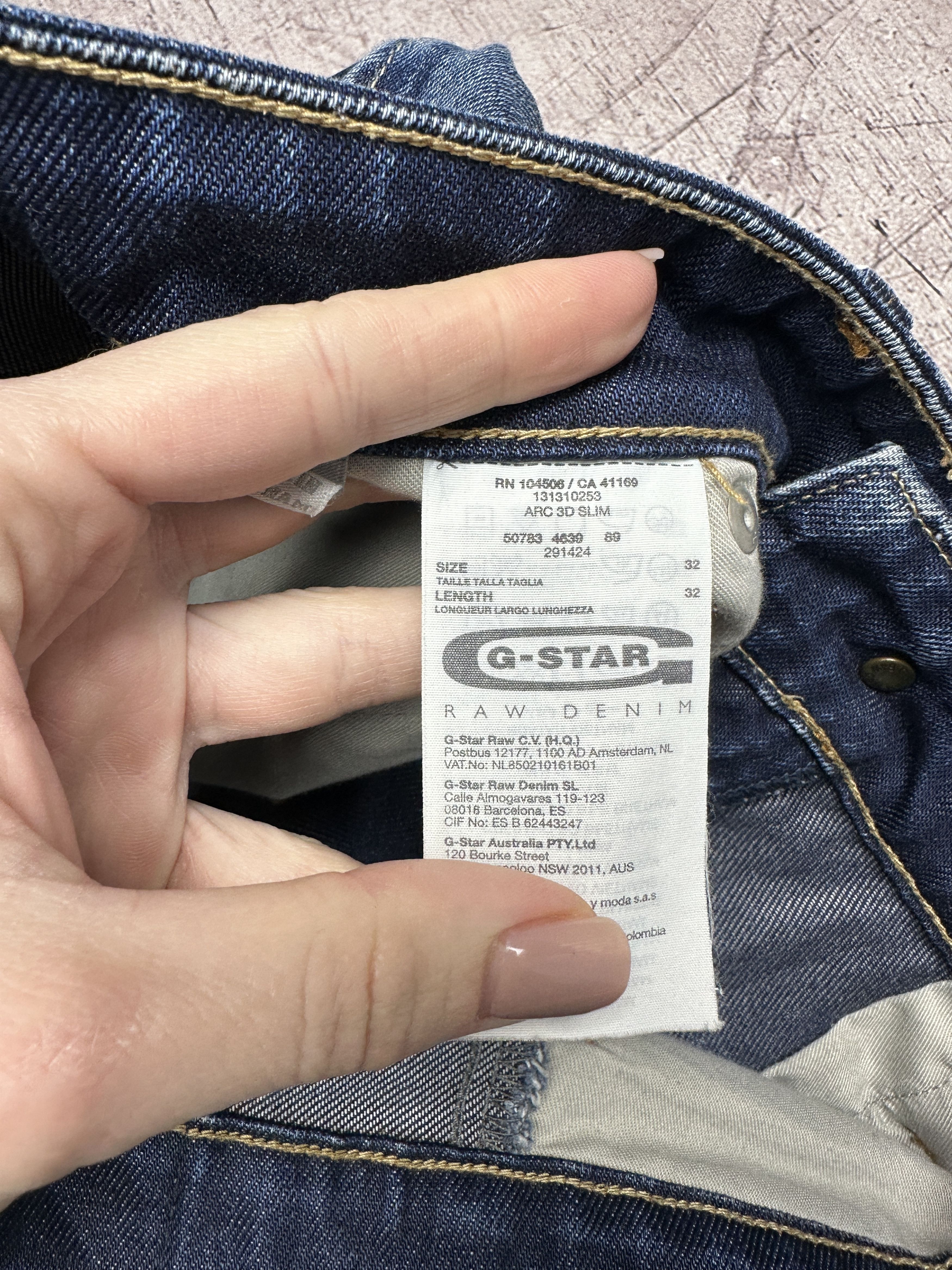 G-Star G Star Raw Mens Arc 3D Slim Denim Pants Jeans Size US 32 / EU 48 - 3 Thumbnail