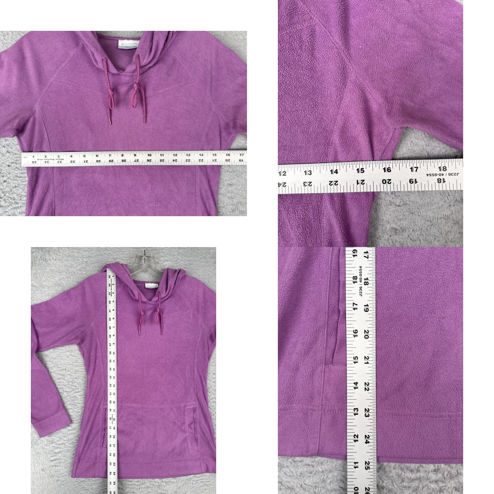 KangaROOS Columbia Hoodie XS Purple Fleece Pullover Hooded Kangaroo Pocket Outdoor Hiking Womens Size XS / US 0-2 / IT 36-38 - 8 Thumbnail