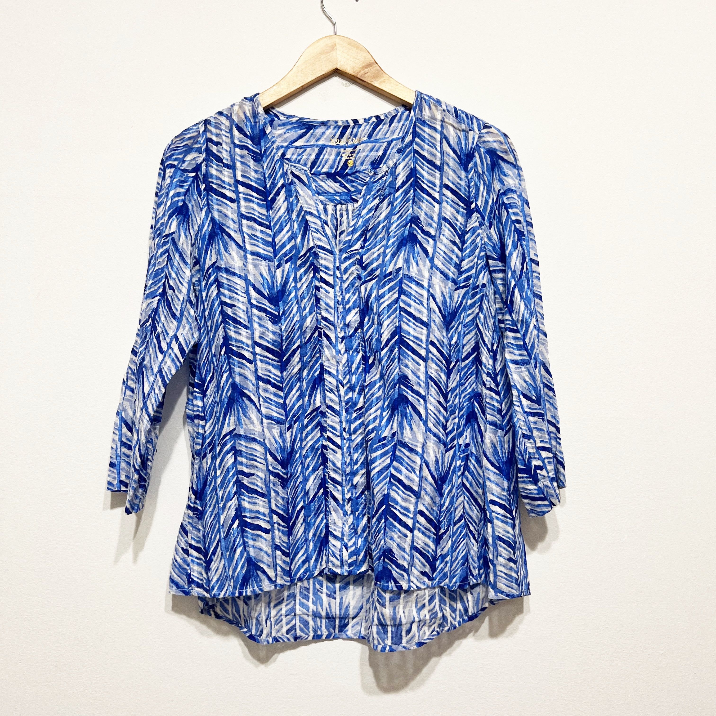 Lilly Pulitzer Lilly Pulitzer Nalani Cotton Pin Tuck Pleated Size XS / US 0-2 / IT 36-38 - 1 Thumbnail