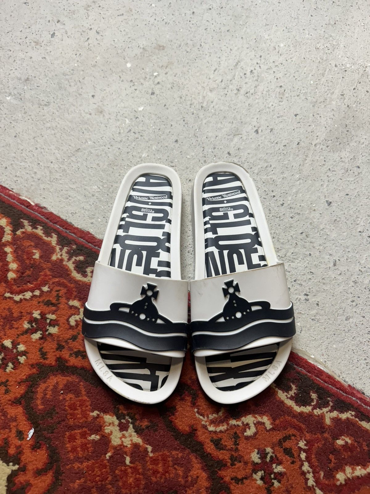 Melissa × Vintage × Vivienne Westwood Vintage Y2K Vivienne Westwood Melissa Pattern Seach Sandals Size US 9 / EU 42 - 1 Thumbnail