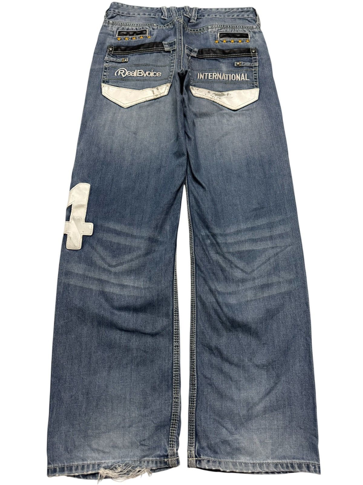 Kapital VINTAGE 90's REALBVOICE WASH PATCHWORK RARE DENIM Size US 29 - 13 Thumbnail