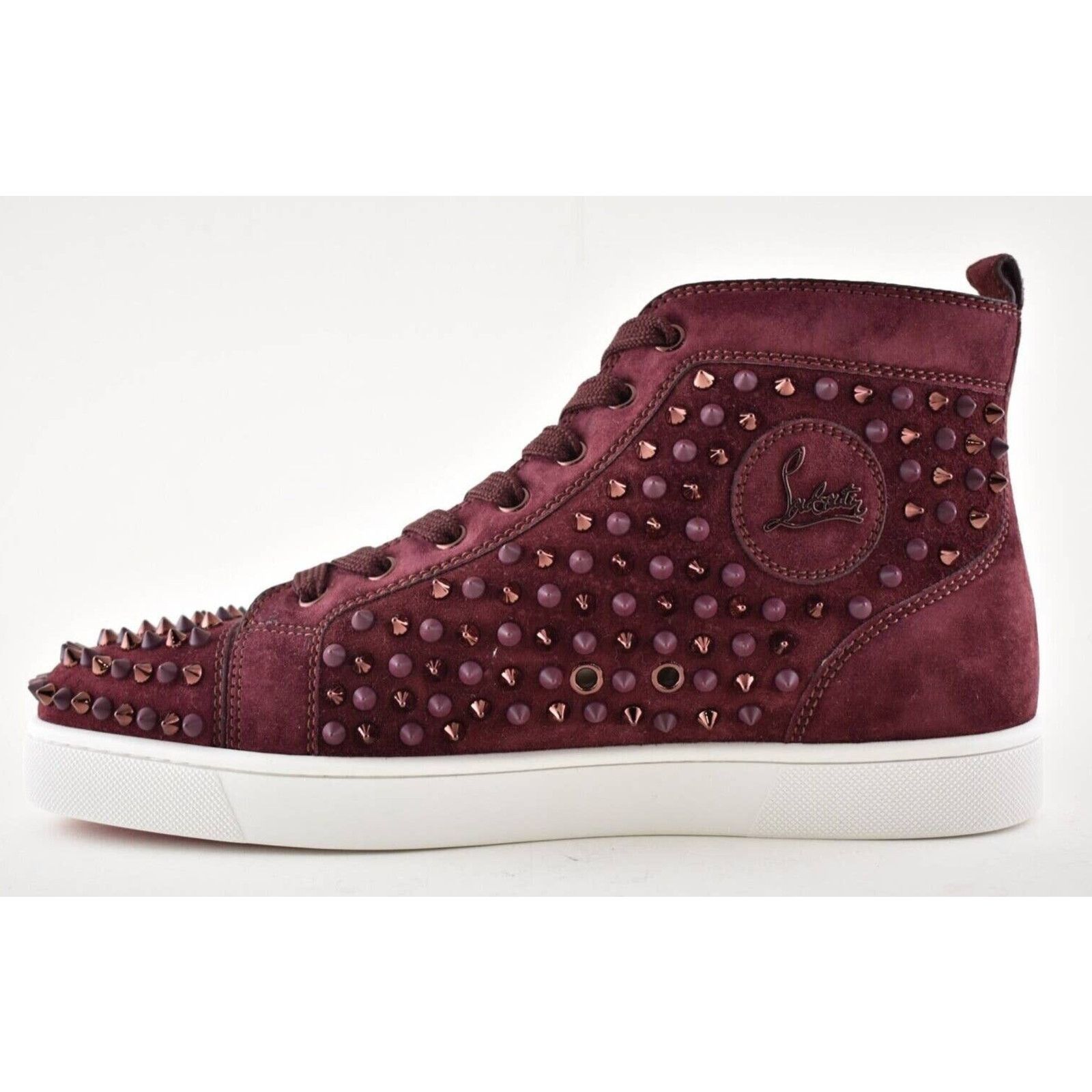 Christian Louboutin Christian Louboutin Mens Louis Flat Spike Prunus Red Mix Size US 7 / EU 40 - 8 Thumbnail