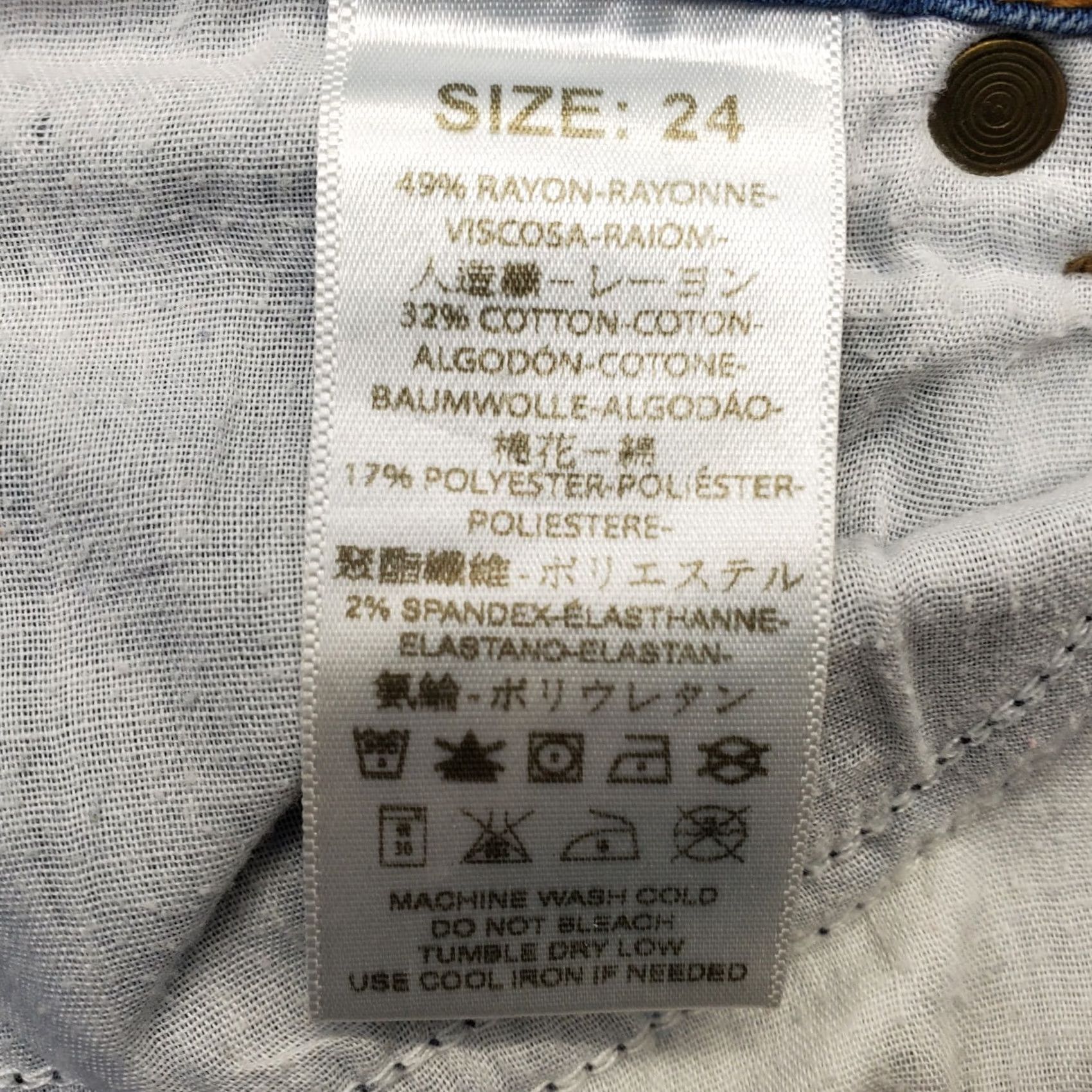 Free People Free People Jeans Womens Size 24 Blue Denim Regular Fit Flat Front Skinny Leg Mens Womens Girls Boys Size 42" / US 20 - 8 Thumbnail