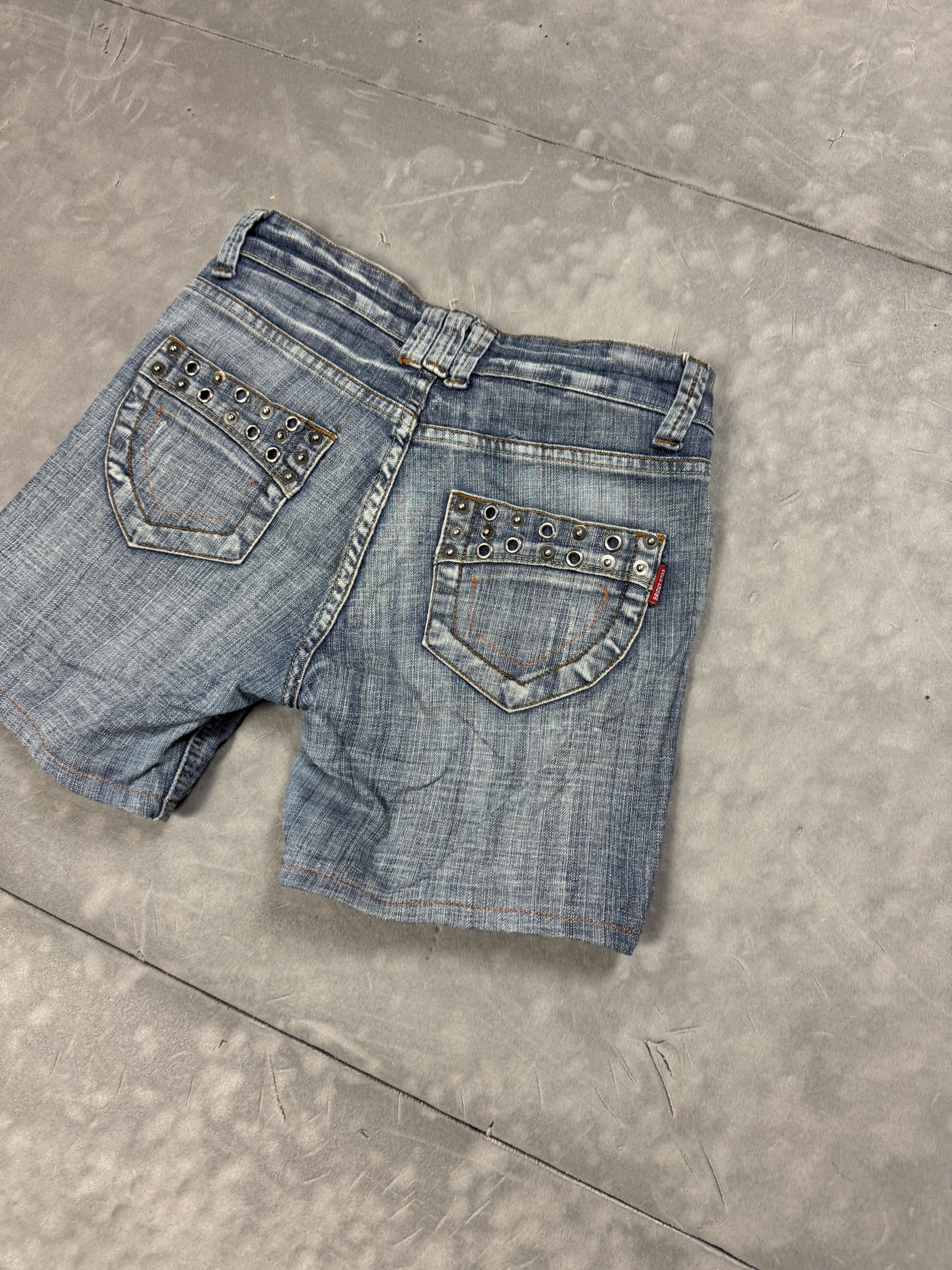 Vintage Vintage y2k denim shorts washed silver parts retro jeans Size 26" / US 2 / IT 38 - 8 Thumbnail