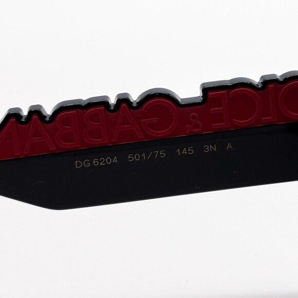 Dolce & Gabbana NEW DOLCE&GABBANA SUNGLASSES DG6204 501/75 BLACK RED WOMEN E Size ONE SIZE - 7 Thumbnail