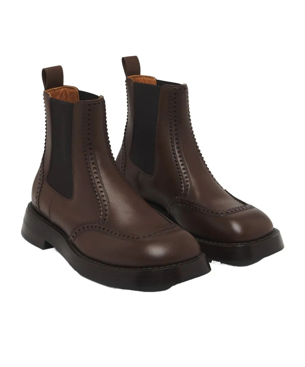 Alexander McQueen o1w1db10126 The Brogue Chelsea Boot in Brown Size US 9 / EU 42 - 2 Thumbnail