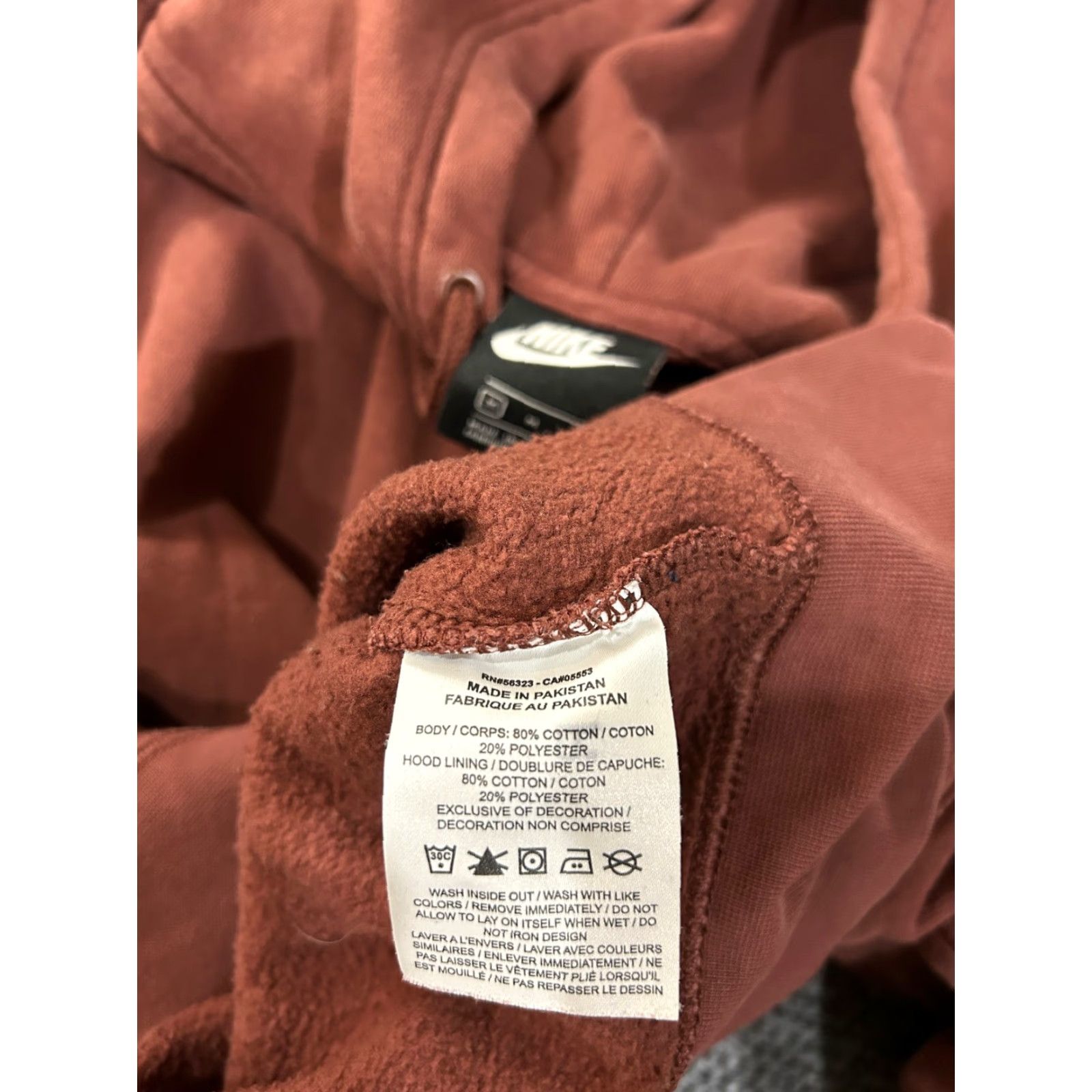 Nike Nike Hoodie Mens M Brown Swoosh Pullover Hooded Logo Graphic Print Pockets Casual Streetwear Size US M / EU 48-50 / 2 - 5 Thumbnail