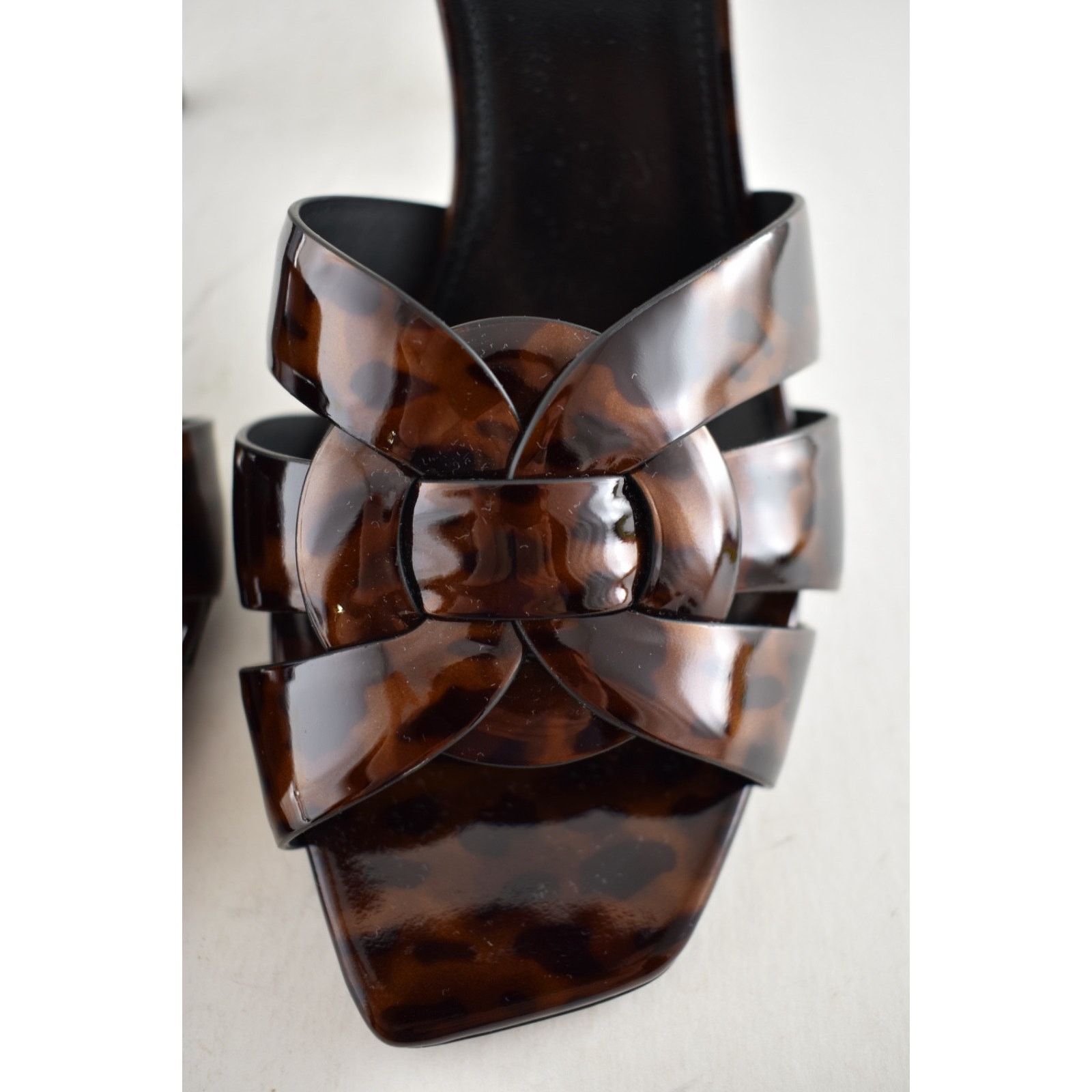 Yves Saint Laurent Saint Laurent Tribute 85 Mule Sandal Black Brown Size US 8 / IT 38 - 11 Thumbnail