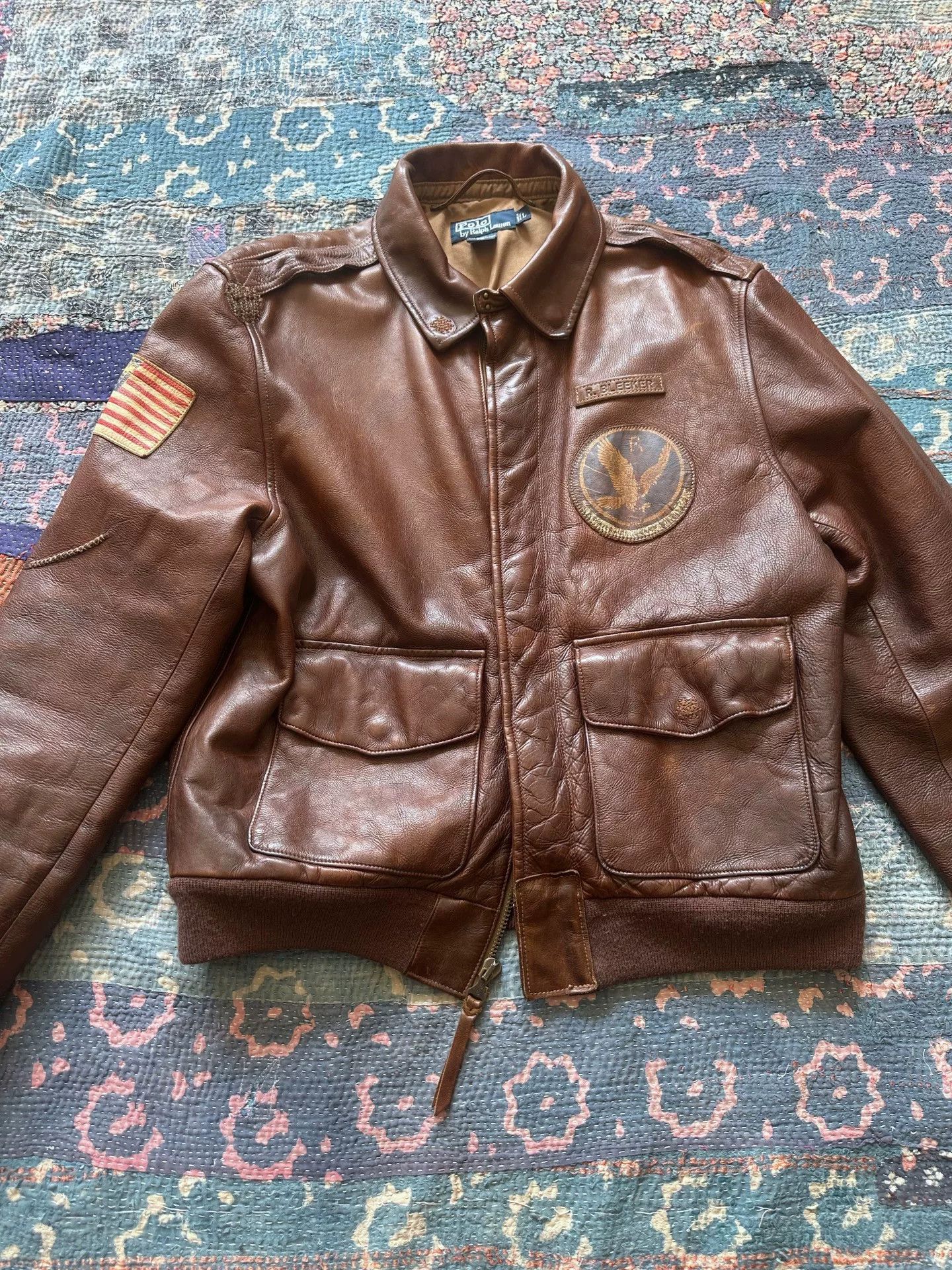 Polo Ralph Lauren Polo Ralph Lauren A2 Leather Jacket Size US L / EU 52-54 / 3 - 1 Thumbnail