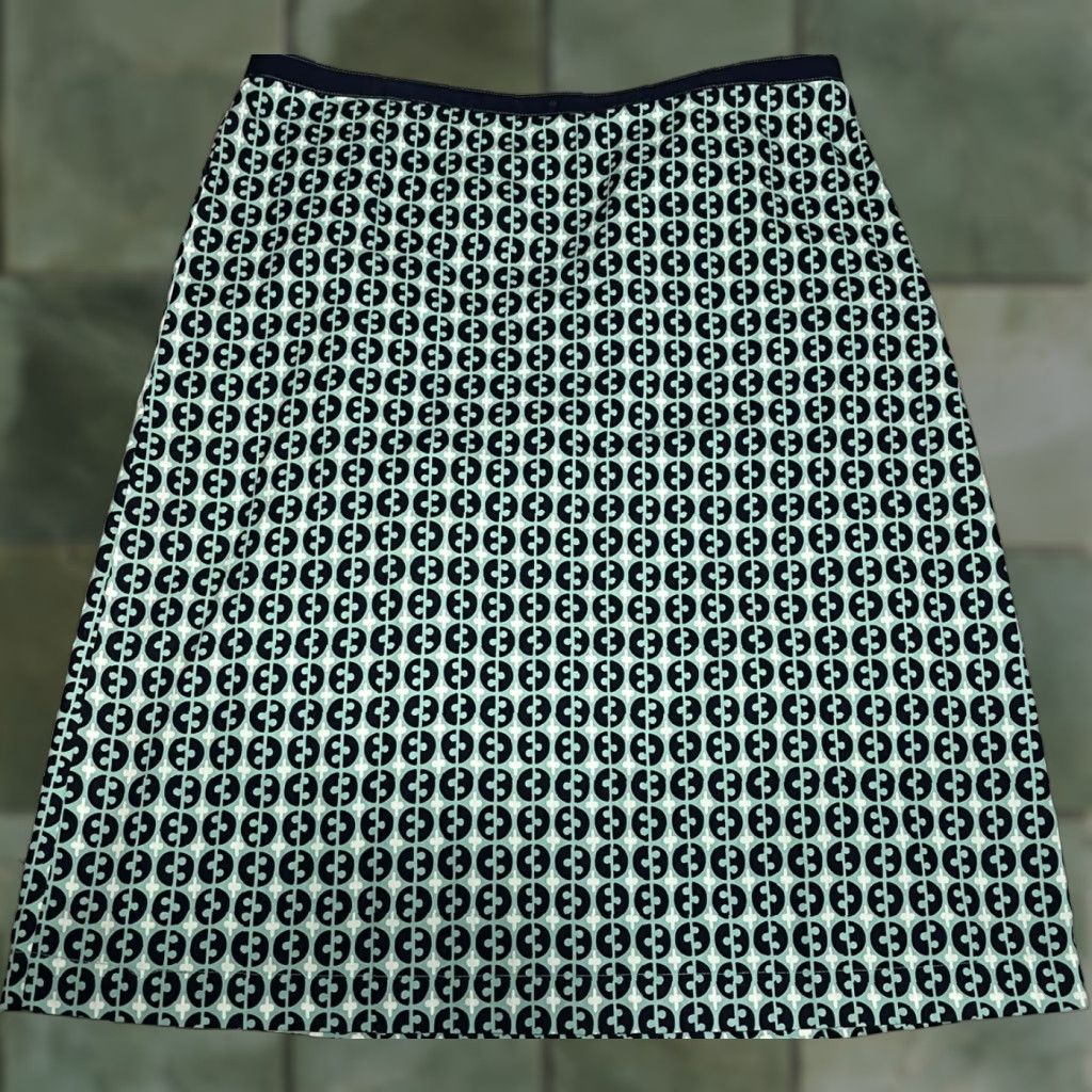 Boden Boden Womens Pencil Skirt Multicolor Geometric Lined Side Zip 100% Cotton 10L Size 32" / US 10 / IT 46 - 1 Thumbnail