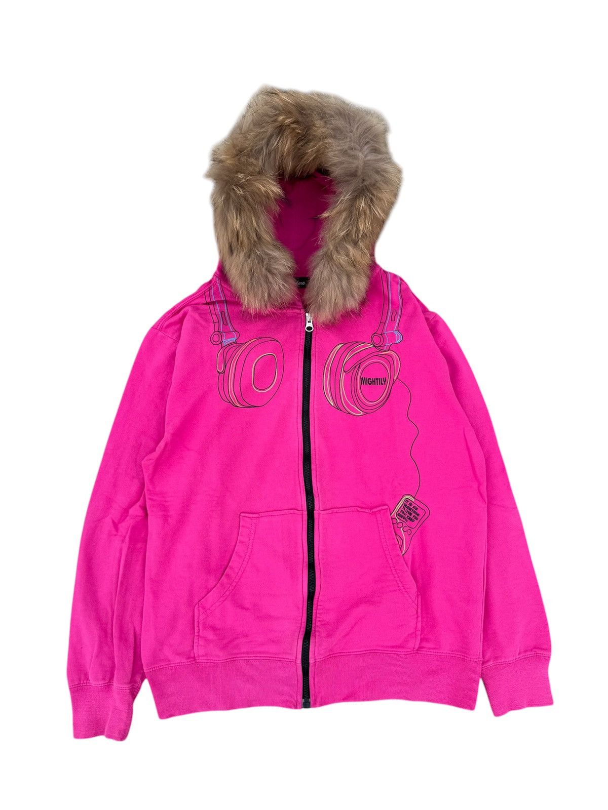 Japanese Brand FUR HOODIE SORRIDERE HEADPHONE MIGHTILY Size US M / EU 48-50 / 2 - 1 Thumbnail