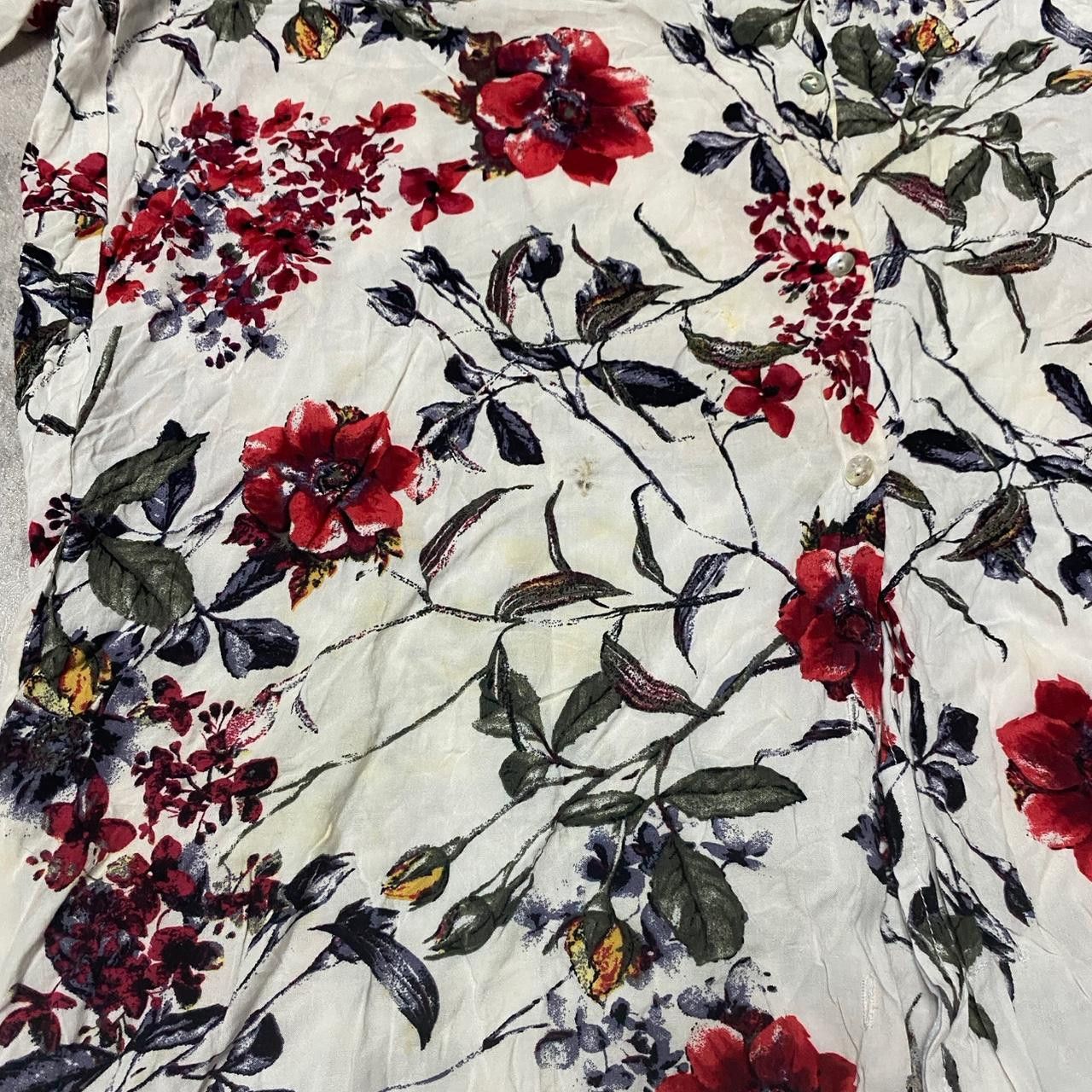 Other White floral button-up shirt #floralshirt Size US L / EU 52-54 / 3 - 2 Thumbnail