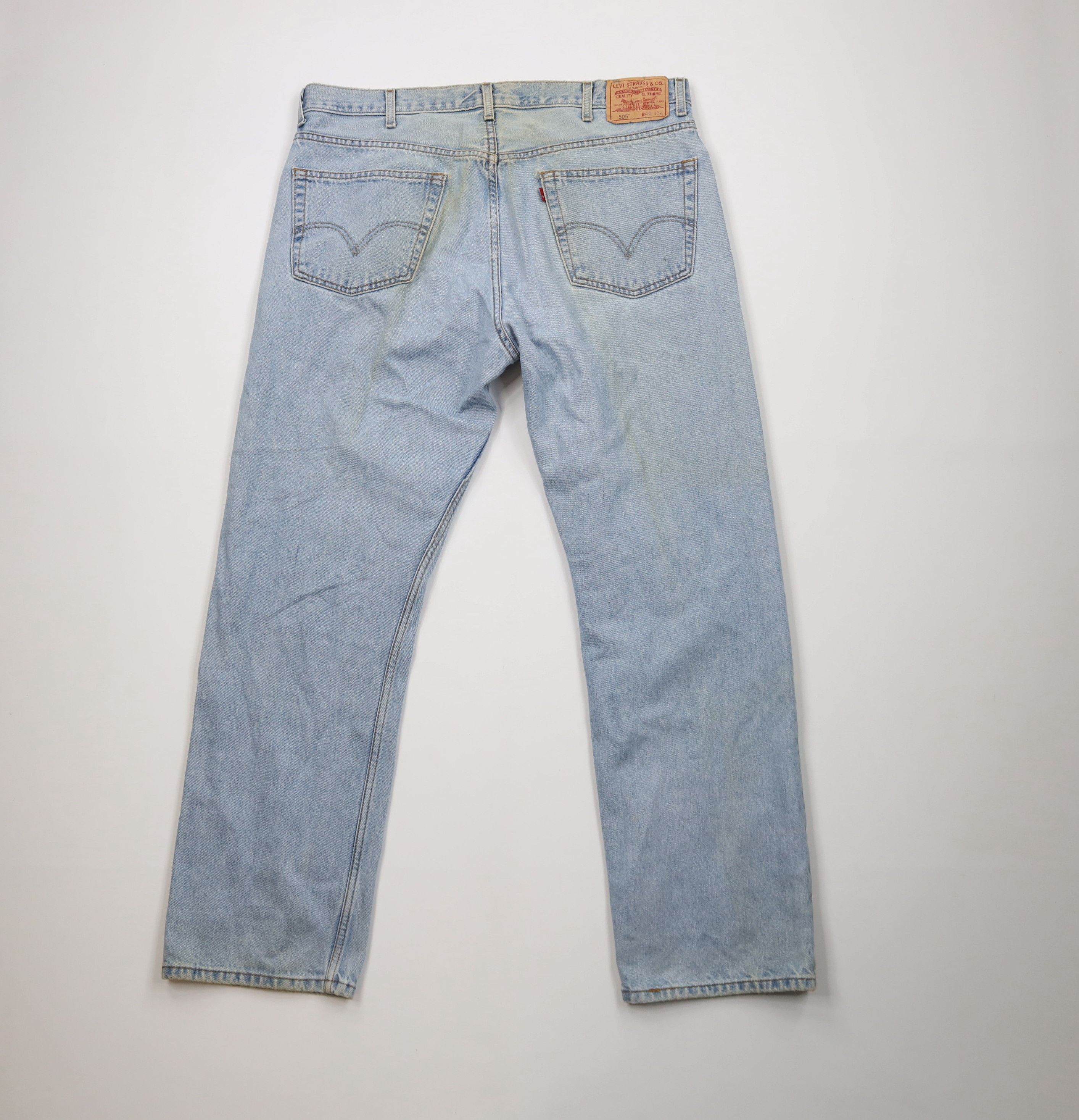 Levi's Vintage Y2K Levis 505 Regular Fit Straight Leg Denim Jeans Size US 40 / EU 56 - 13 Thumbnail