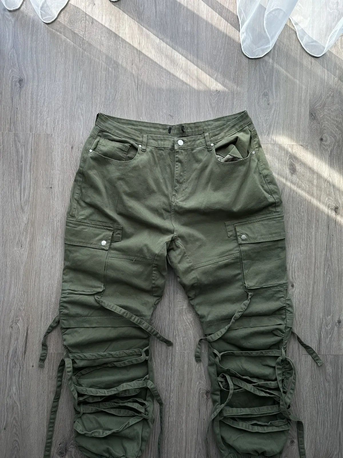 Japanese Brand × Vintage Vintage Japanese Bondage Cargo Multi-Pocket Pants Size US 36 / EU 52 - 8 Thumbnail
