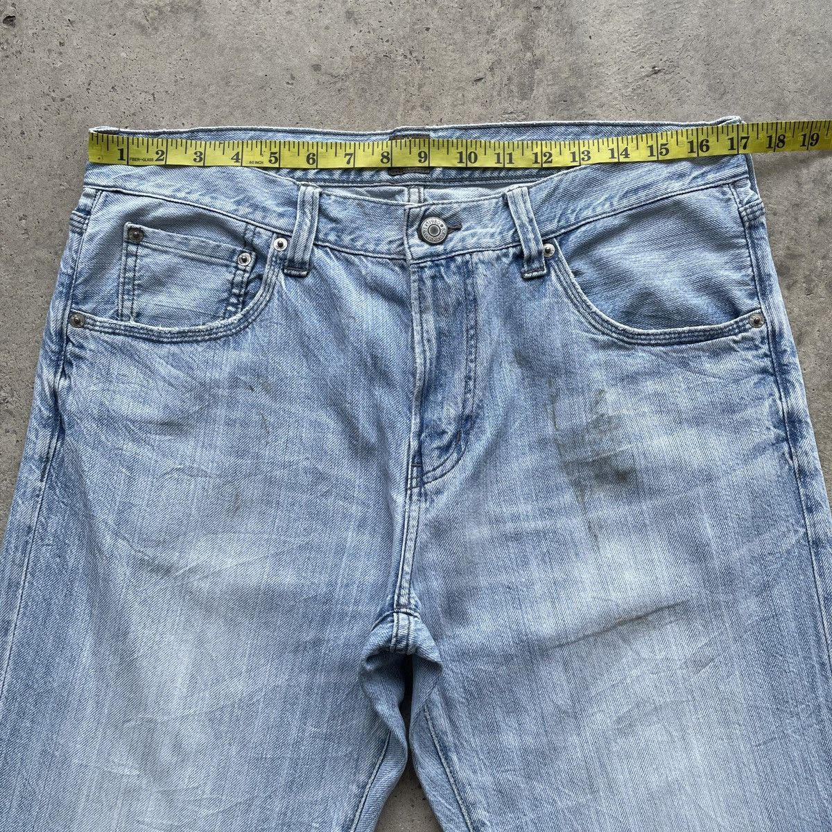 Japanese Brand Vintage Back Number Wash Denim Faded Jeans Pants W34 Size US 34 / EU 50 - 7 Thumbnail