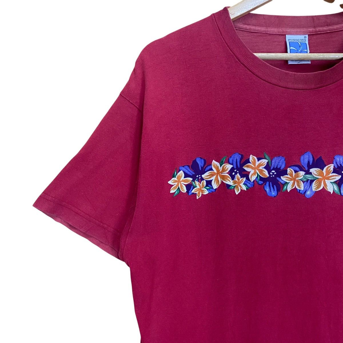 Quiksilver Vintage 90s Floral Hibiscus Graphic Shortsleeve Tee Size US M / EU 48-50 / 2 - 6 Thumbnail