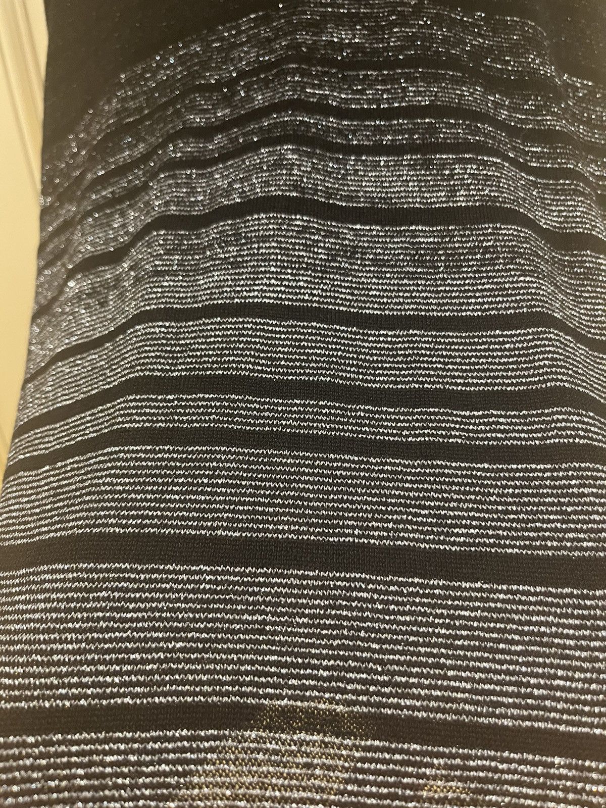 Saint Laurent Paris Black and silver Lurex polo T shirt size m Size US M / EU 48-50 / 2 - 8 Thumbnail