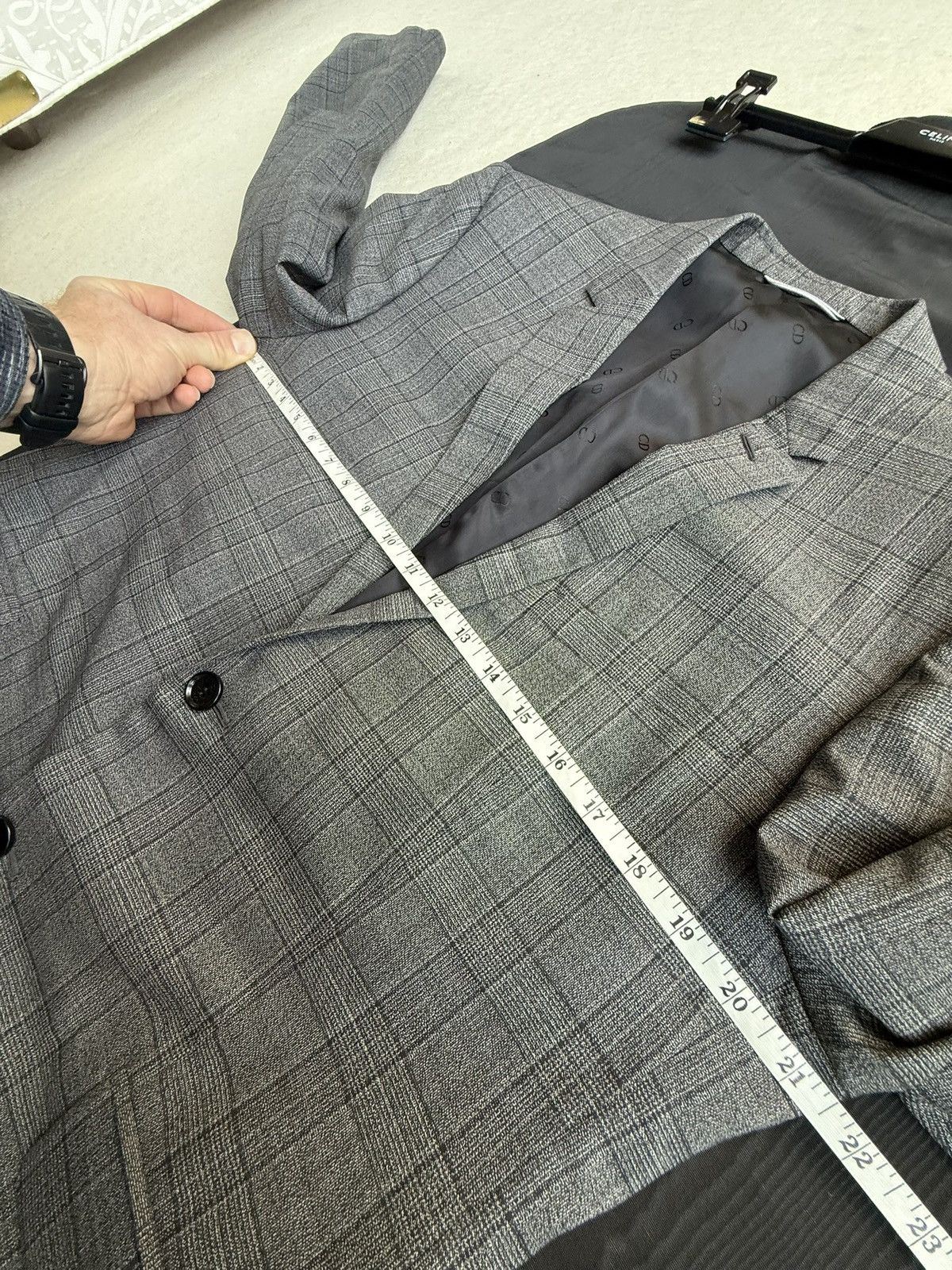 Dior Dior suit gray check pant and jacket Kim Jones era Size 42R - 4 Thumbnail