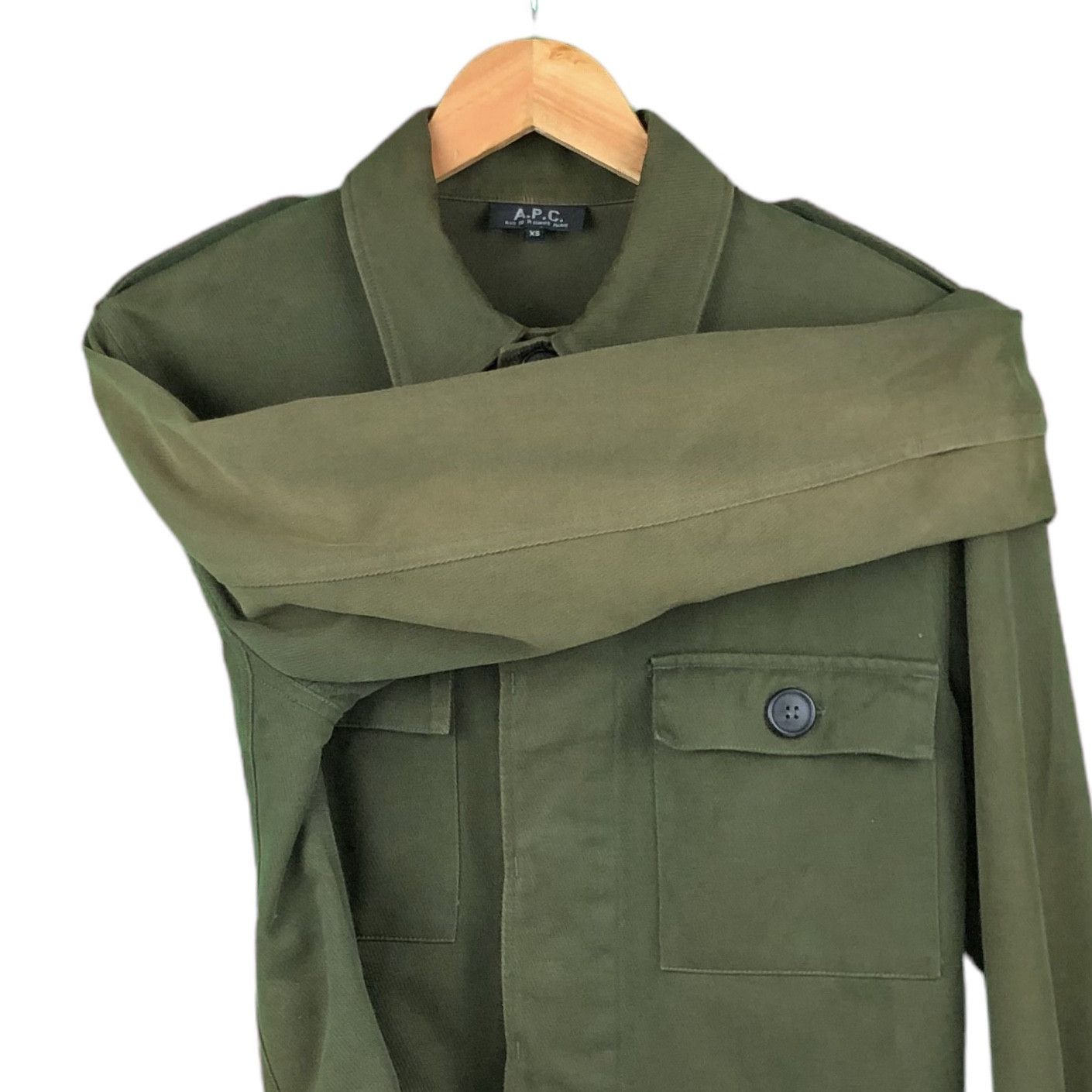 A.P.C. APC Military Green Multipockets Utility Button Wool Jacket Size US M / EU 48-50 / 2 - 12 Thumbnail