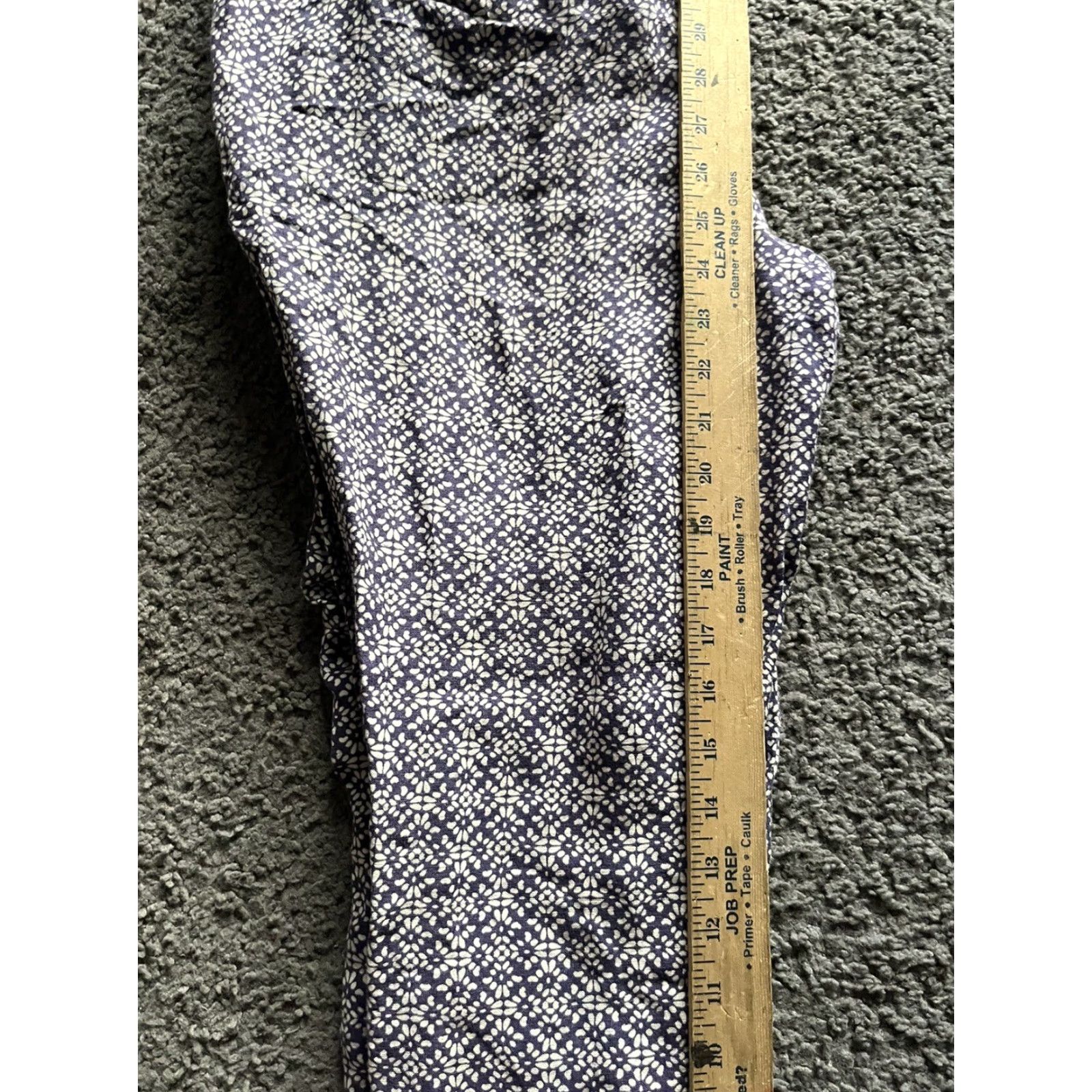 Loft Loft Relaxed Chino Pants Women's Size 8 Purple Striped Floral Marisa Fit Linen Blend Tapered Size 30" / US 8 / IT 44 - 6 Thumbnail