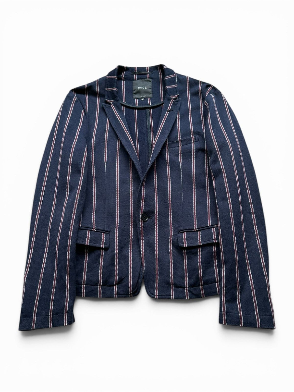 If Six Was Nine 2010's EDGE Rupert Japan pinstripe Vkei blazer Size US M / EU 48-50 / 2 - 3 Thumbnail