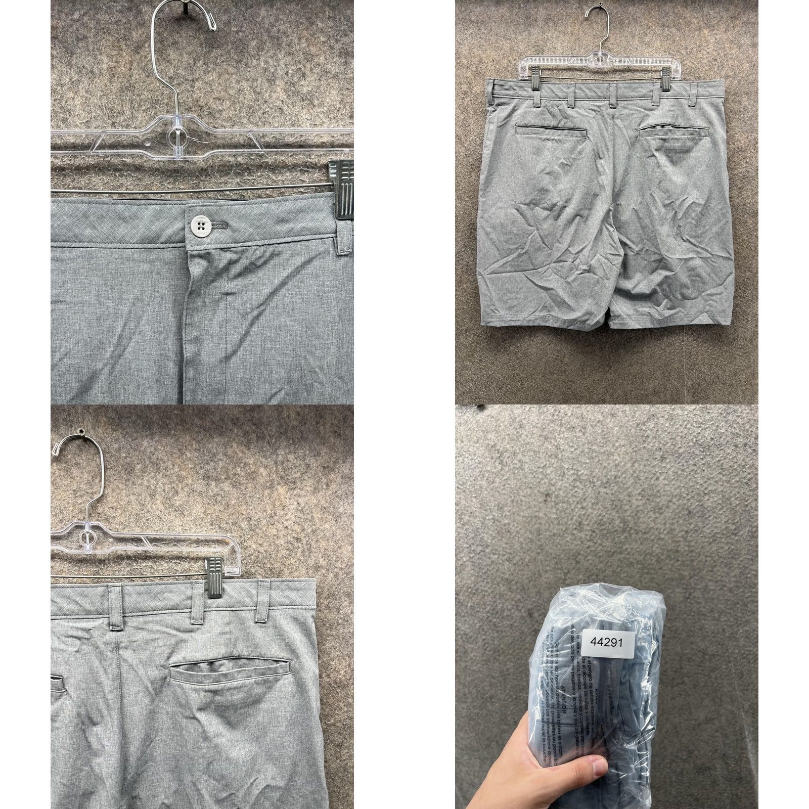 Izod IZOD Gray Chino Shorts Men 40 Flat Front Microfiber Stretch Casual Travel Summer Size US 40 / EU 56 - 8 Thumbnail