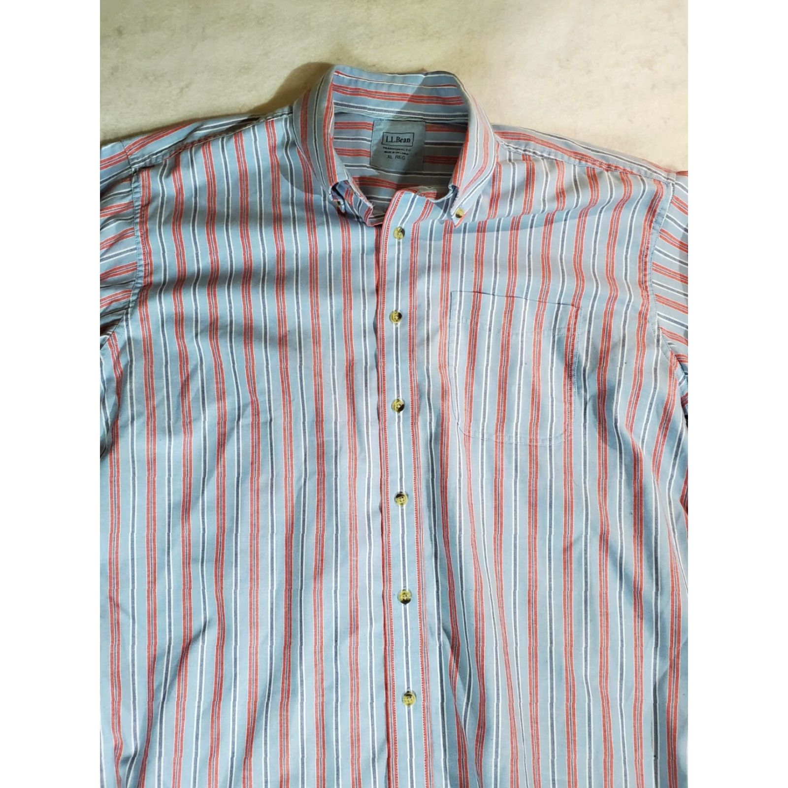 Vintage VINTAGE LL Bean Signature Mens Button-up Red Striped Cotton Shirt Long Sleeve XL Size Mens Red Plaid 90s Camping Outdoors USA Shirt Mens Size US XL / EU 56 / 4 - 2 Thumbnail