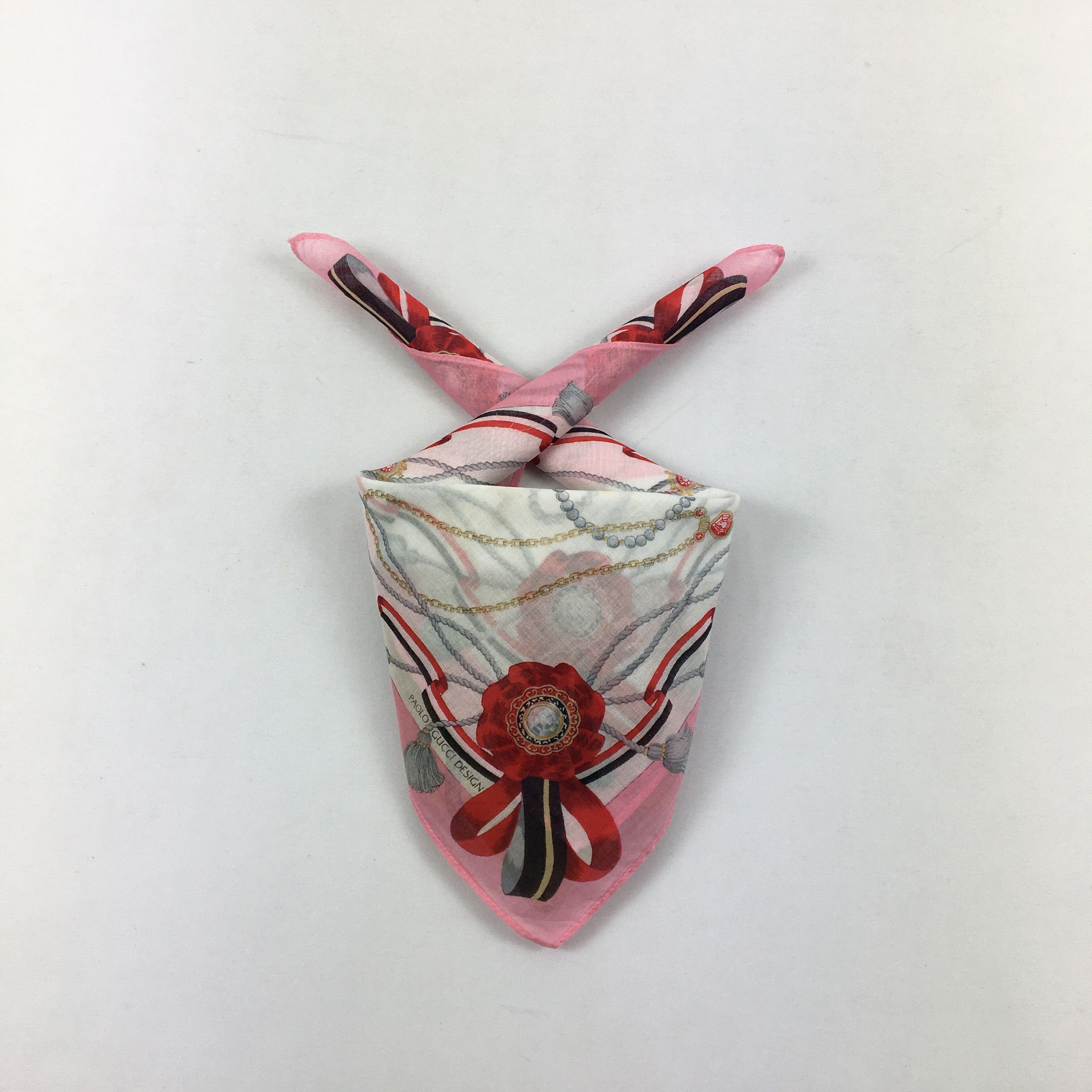 Paolo Gucci Vintage Paolo Gucci Handkerchief Neckerchief Bandana Size ONE SIZE - 1 Thumbnail