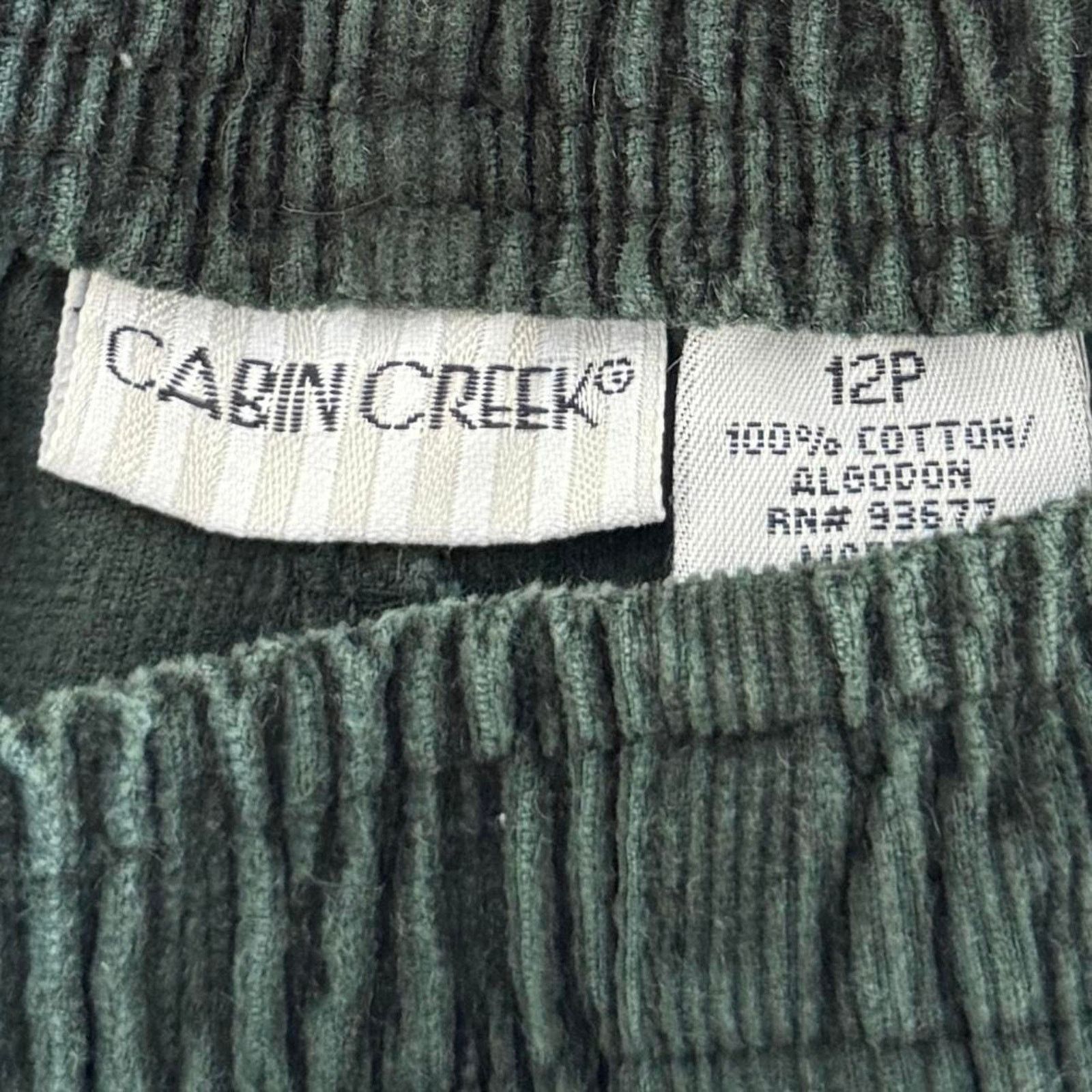 Cabin Creek × Vintage Vintage Y2K Forest Green Baggy Corduroy Skater Pants Size 34" / US 12 / IT 48 - 3 Thumbnail
