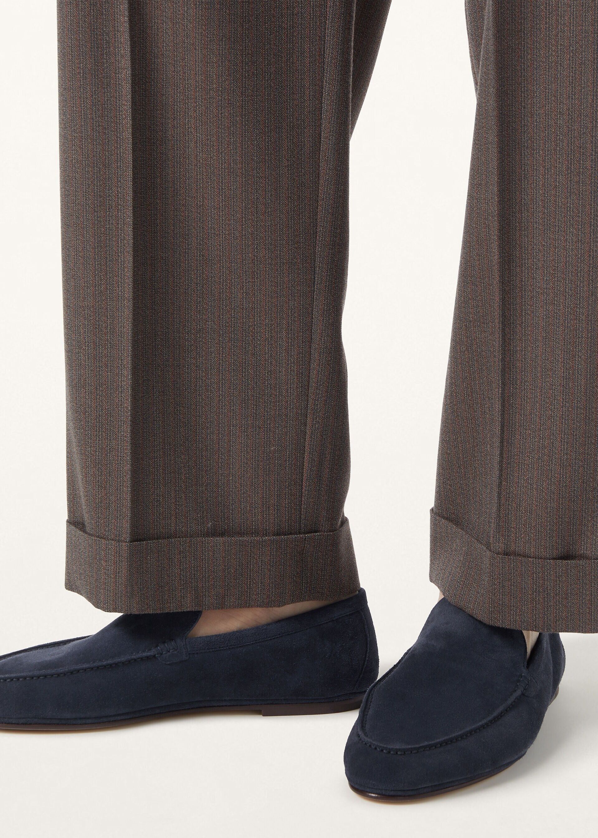 Loro Piana os11x0226 FAQ5514 Summer Anton Loafers in Dark Blue Size US 9 / EU 42 - 2 Thumbnail