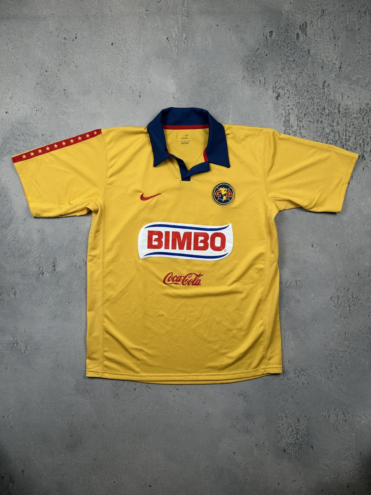 Nike Vintage 2006 Club America Nike Home Jersey Yellow Bimbo Size US L / EU 52-54 / 3 - 9 Thumbnail