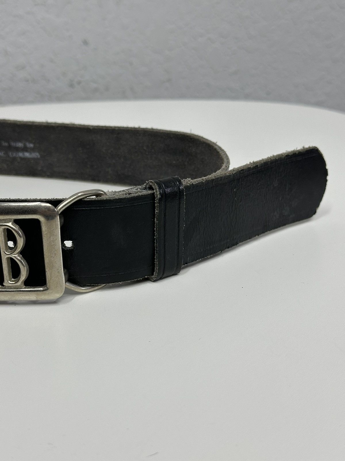 Levi's Vintage Levis Leather Belt Y2k B B Simon Avantgarde Size ONE SIZE - 7 Thumbnail