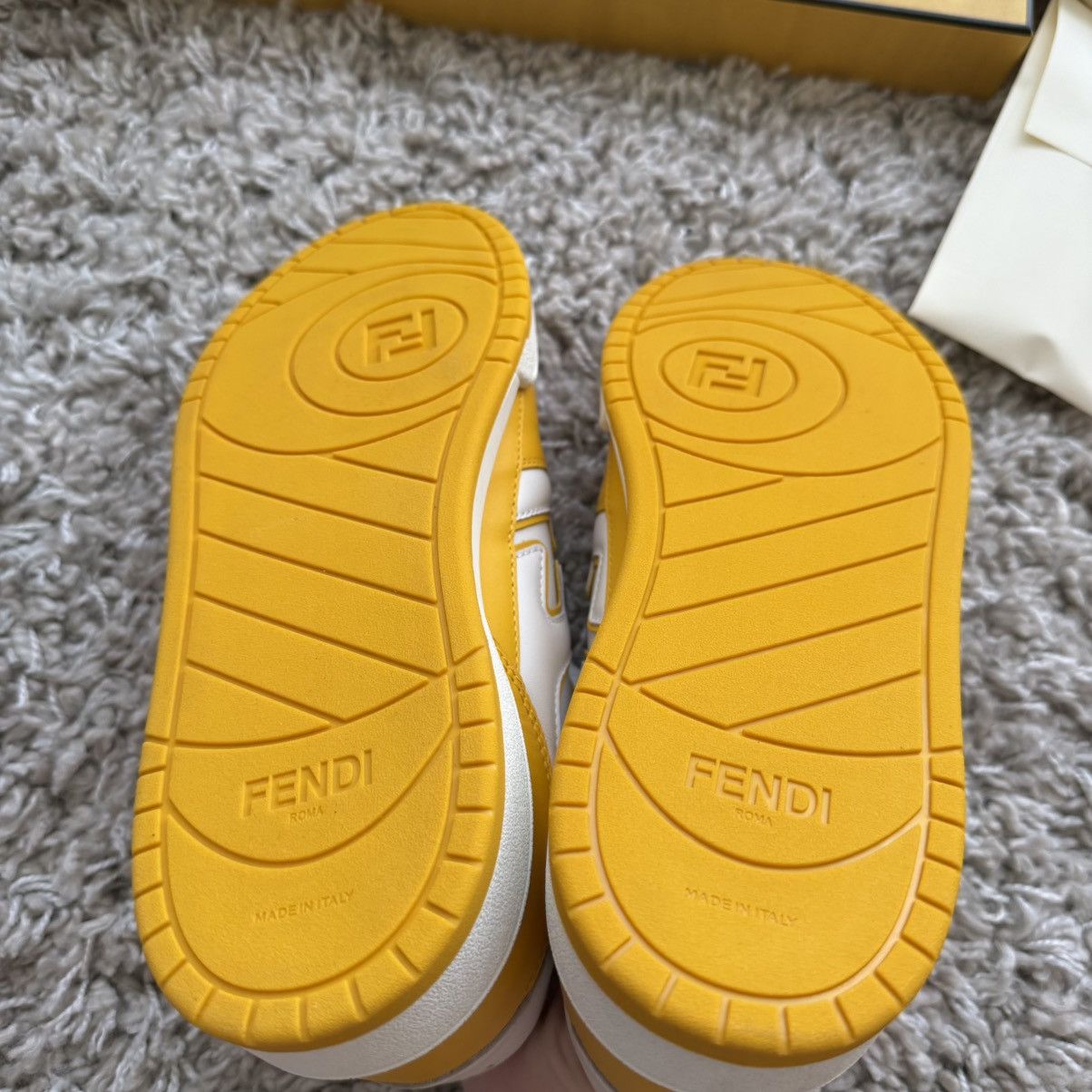 Fendi Fendi Roma sneakers size 42 US9 leather yellow mustard Size US 9 / EU 42 - 6 Thumbnail