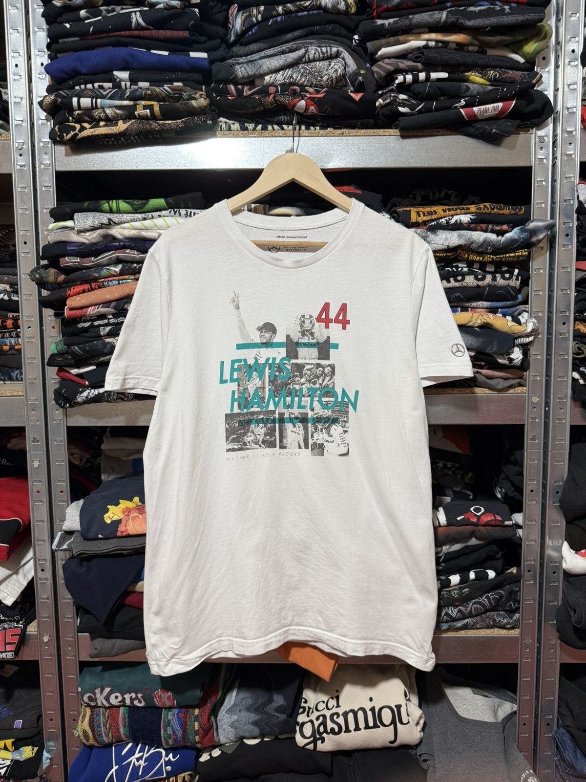 Formula 1 Lewis Hamilton Petronas Time F1 Records Racing Retro T-Shirt Size US XL / EU 56 / 4 - 1 Thumbnail