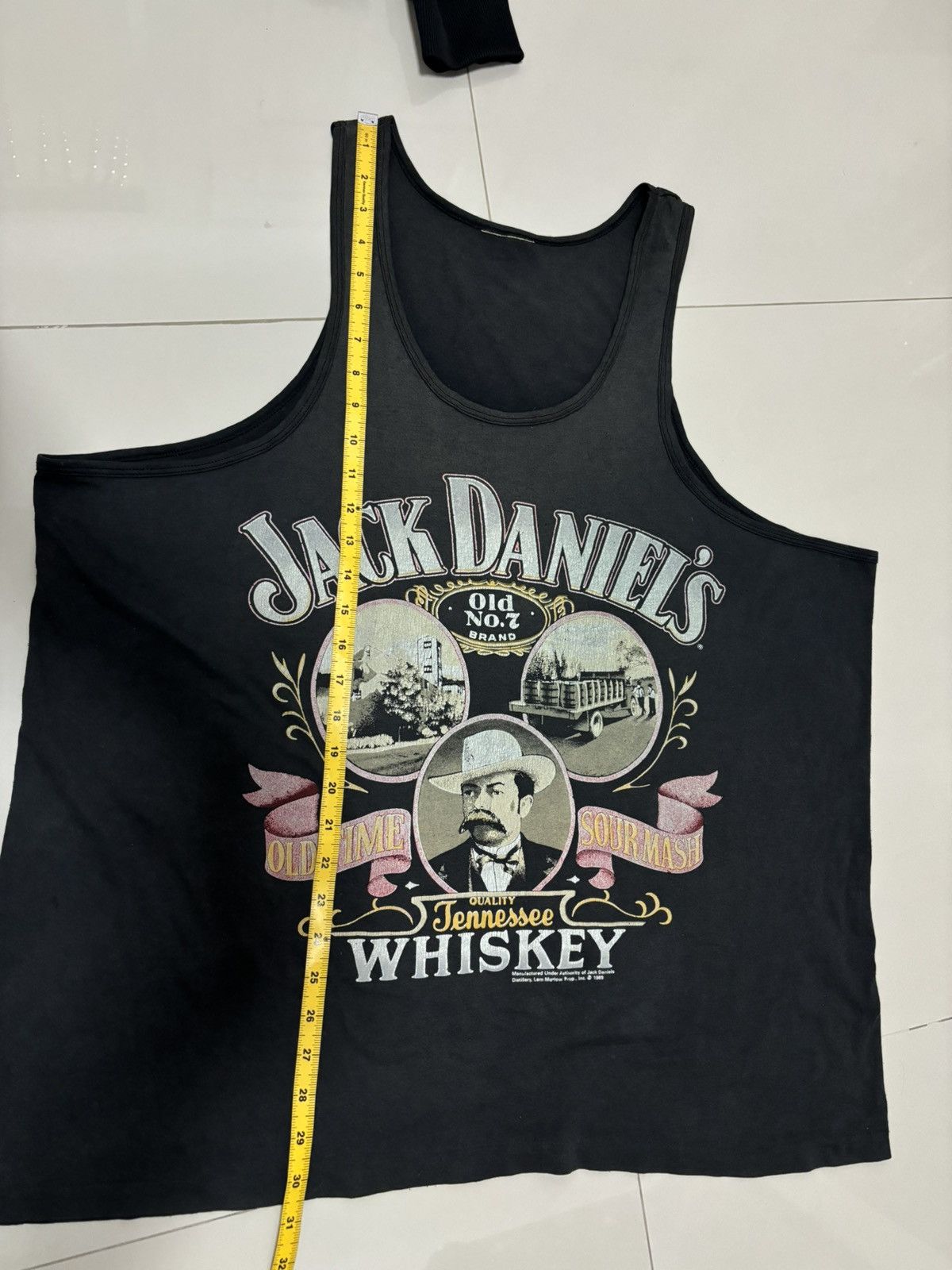 Vintage Thrashed Distressed 80s Faded JACK DANIEL’S Tank Tops Grunge Size US XXL / EU 58 / 5 - 10 Thumbnail
