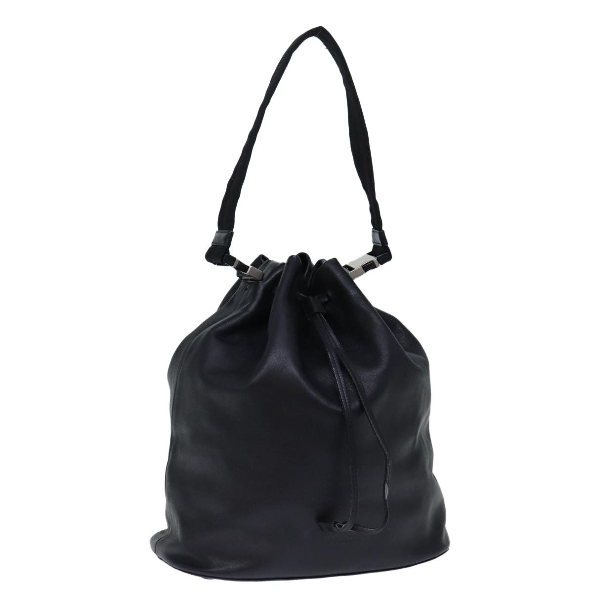 Prada Black Leather Shoulder Bag (Pre-Owned) Size ONE SIZE - 1 Thumbnail