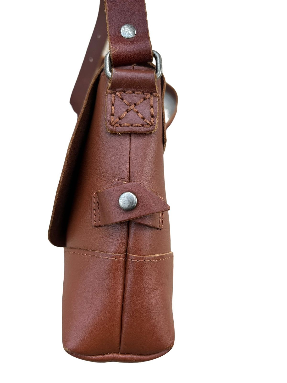 Leather Vintage H1203 Mano Fece Japan Leather Bag Size ONE SIZE - 8 Thumbnail