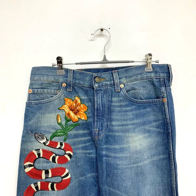 Gucci Gucci Snake-patterned jeans Size 25" / US 0 / IT 36 - 3 Thumbnail