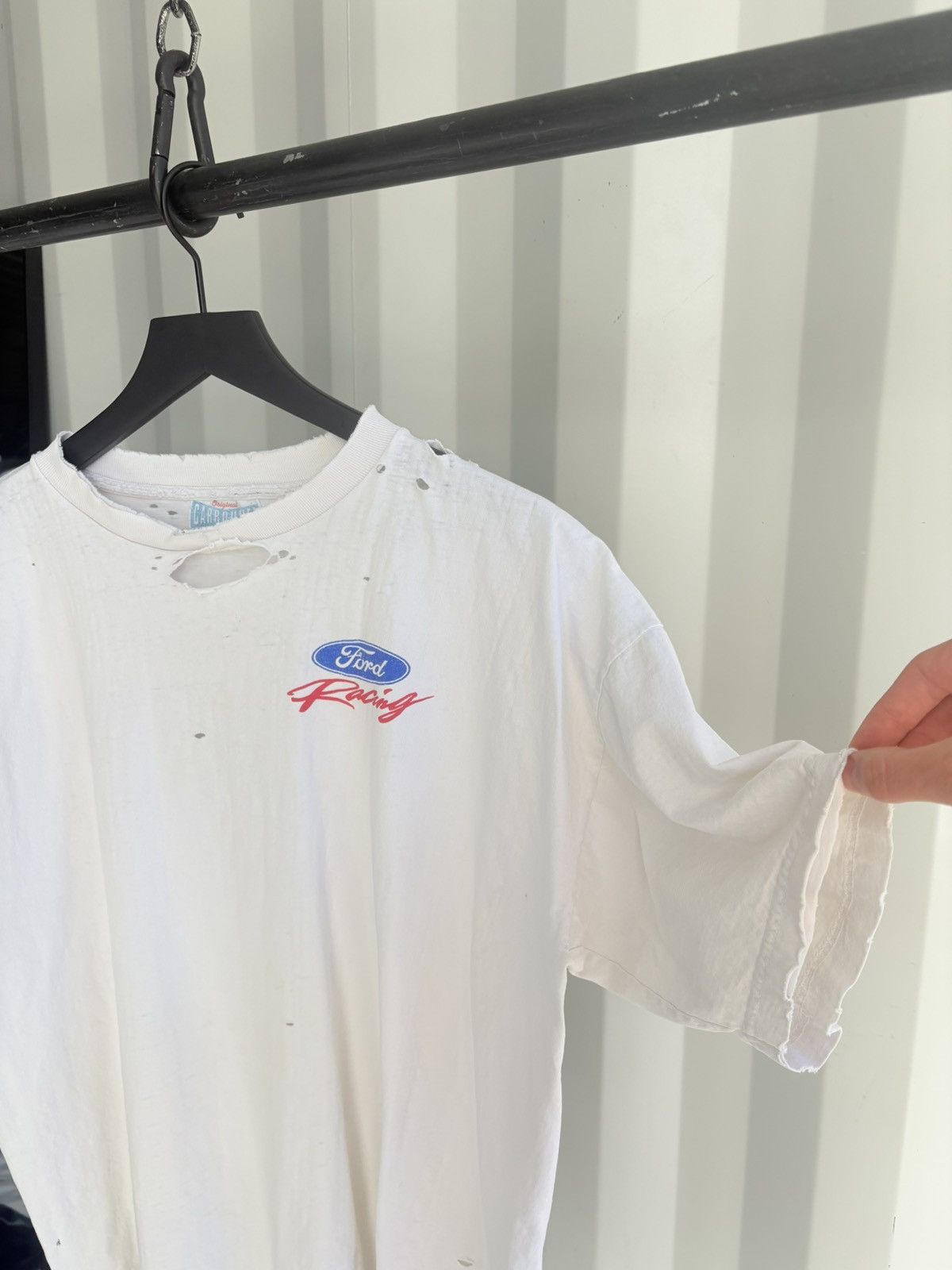 Vintage Thrashed Ford Racing Sun Faded Shirt Distressed Erd Grunge Size US XL / EU 56 / 4 - 4 Thumbnail