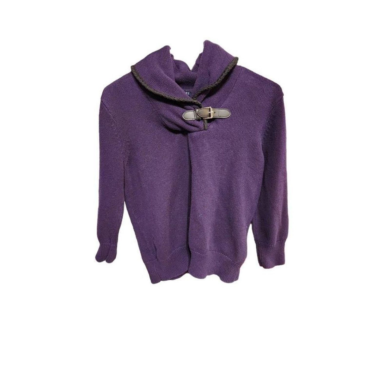 Chaps Chaps L juniors purple top long sleeve sweater Size L / US 10 / IT 46 - 8 Thumbnail