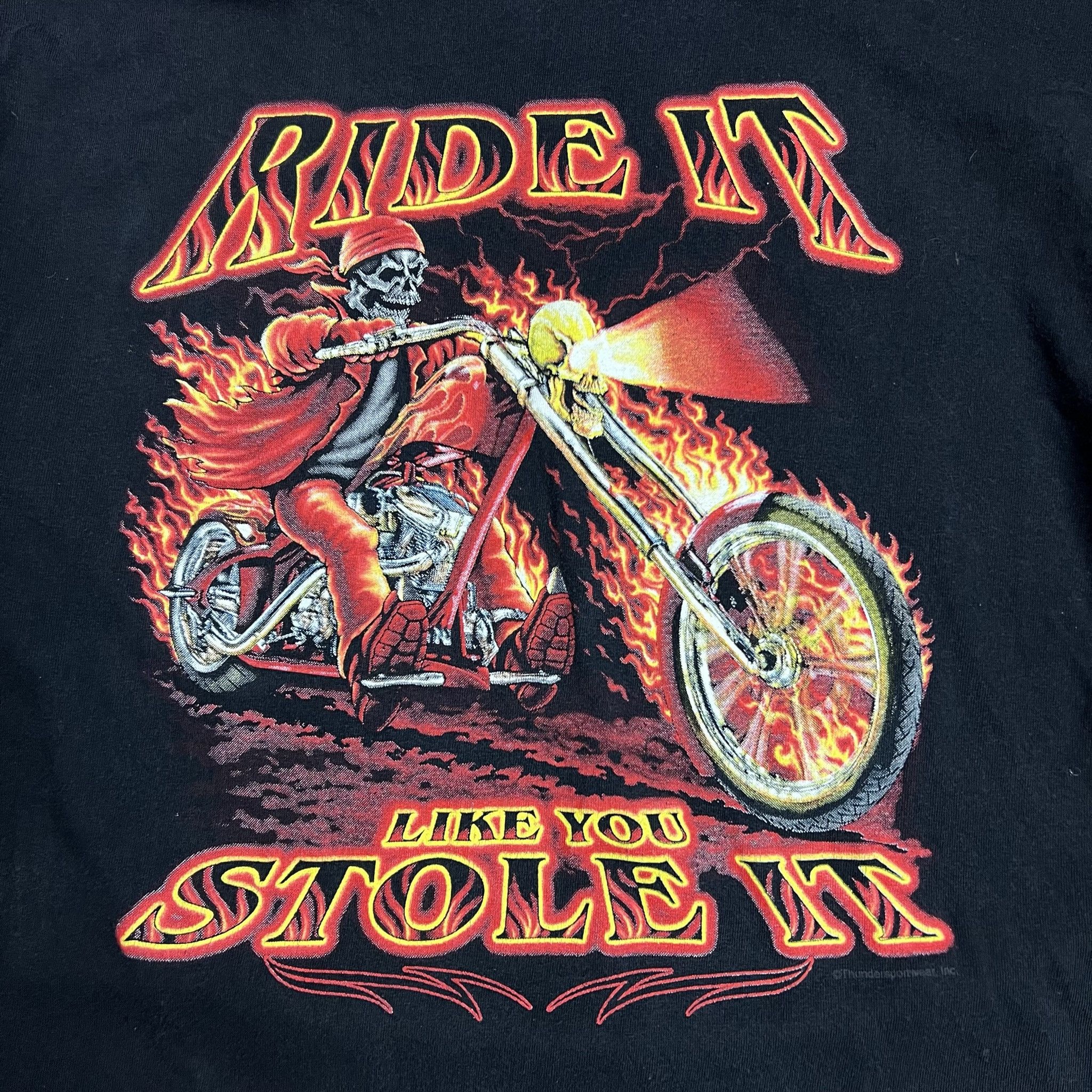 Vintage Vintage Ride It Like You Stole It Biker T-Shirt - L Size US L / EU 52-54 / 3 - 2 Thumbnail