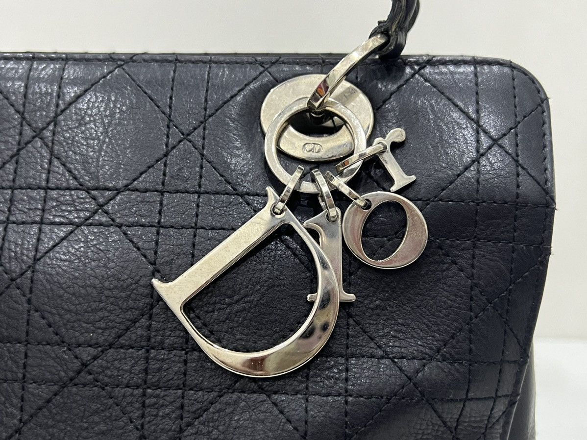 Dior Christian Dior Lady cannage handbag leather black Size ONE SIZE - 20 Thumbnail