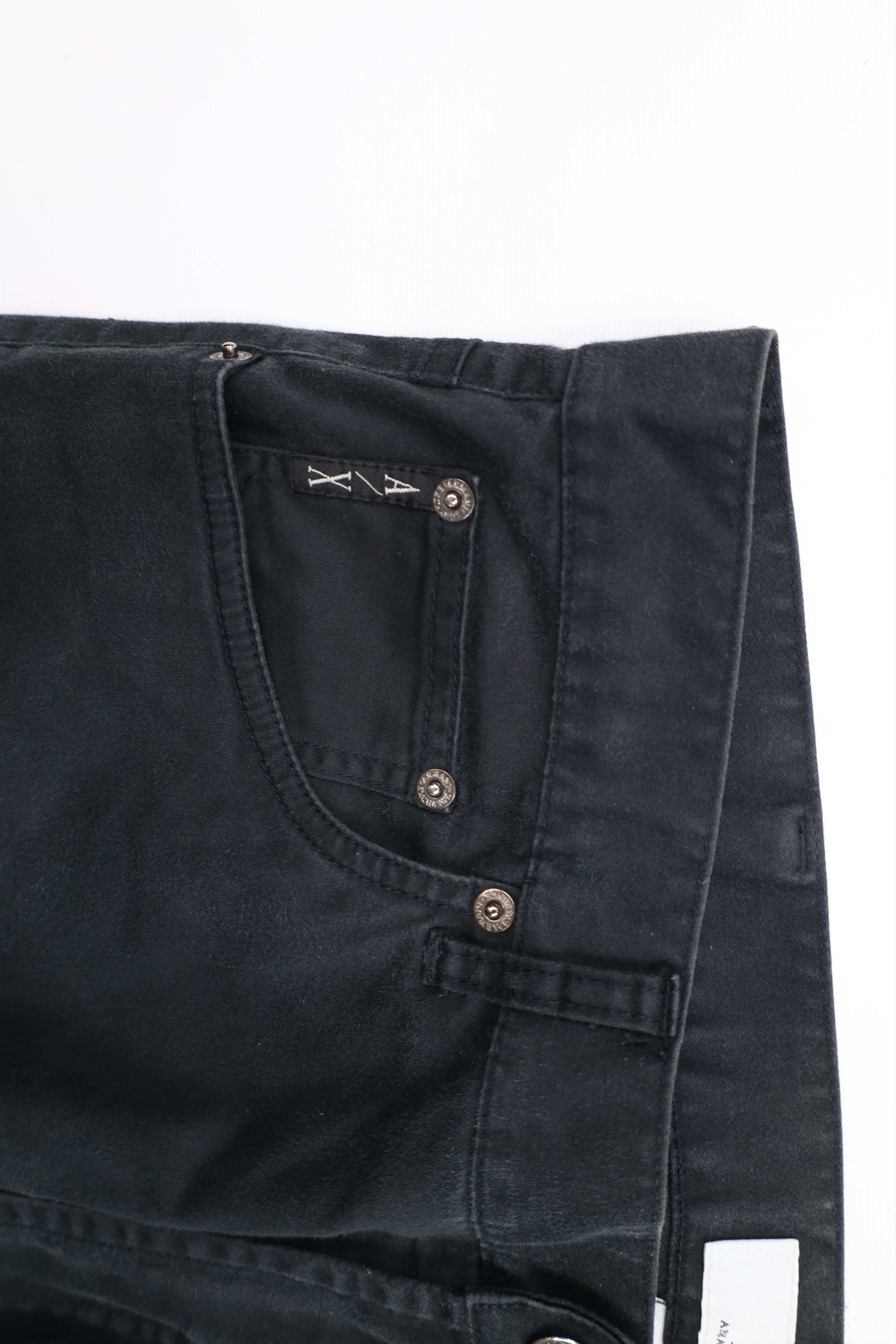 Armani Exchange × Vintage Vintage Armani Exchange Spell Stretch Wide Leg Pants Black Size US 36 / EU 52 - 6 Thumbnail