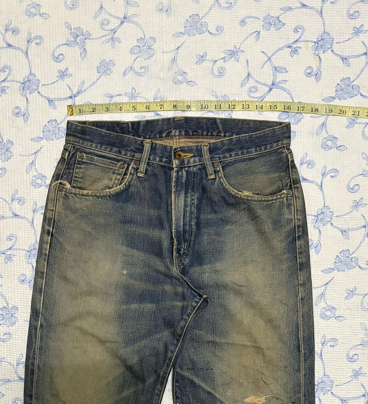 Edwin × Vintage Edwin Denim Pant Distressed Style made in Japan Size US 32 / EU 48 - 3 Thumbnail
