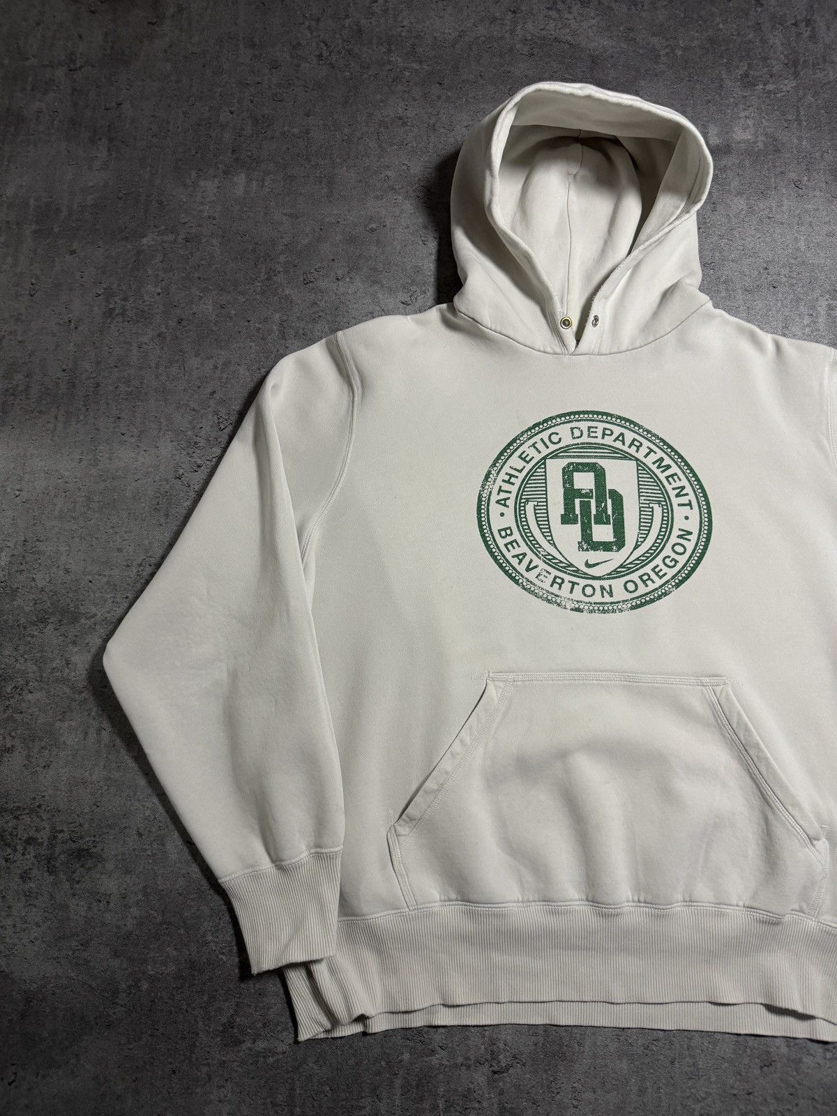 Nike × Vintage Nike Vintage Boxy Hoodie Swoosh Central Logo Department Y2K Size US XL / EU 56 / 4 - 2 Thumbnail