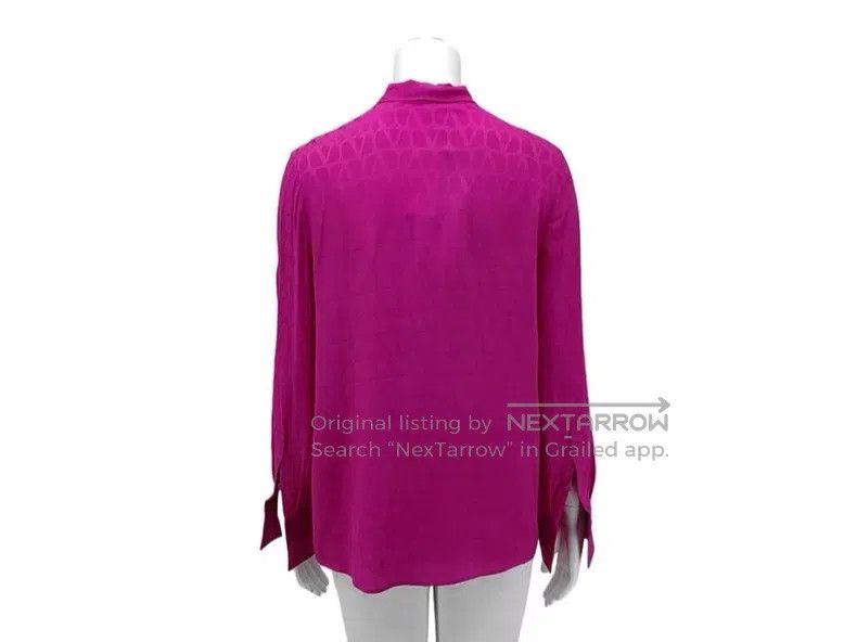 Valentino Valentino Rose red silk shirt Size XS / US 0-2 / IT 36-38 - 2 Thumbnail