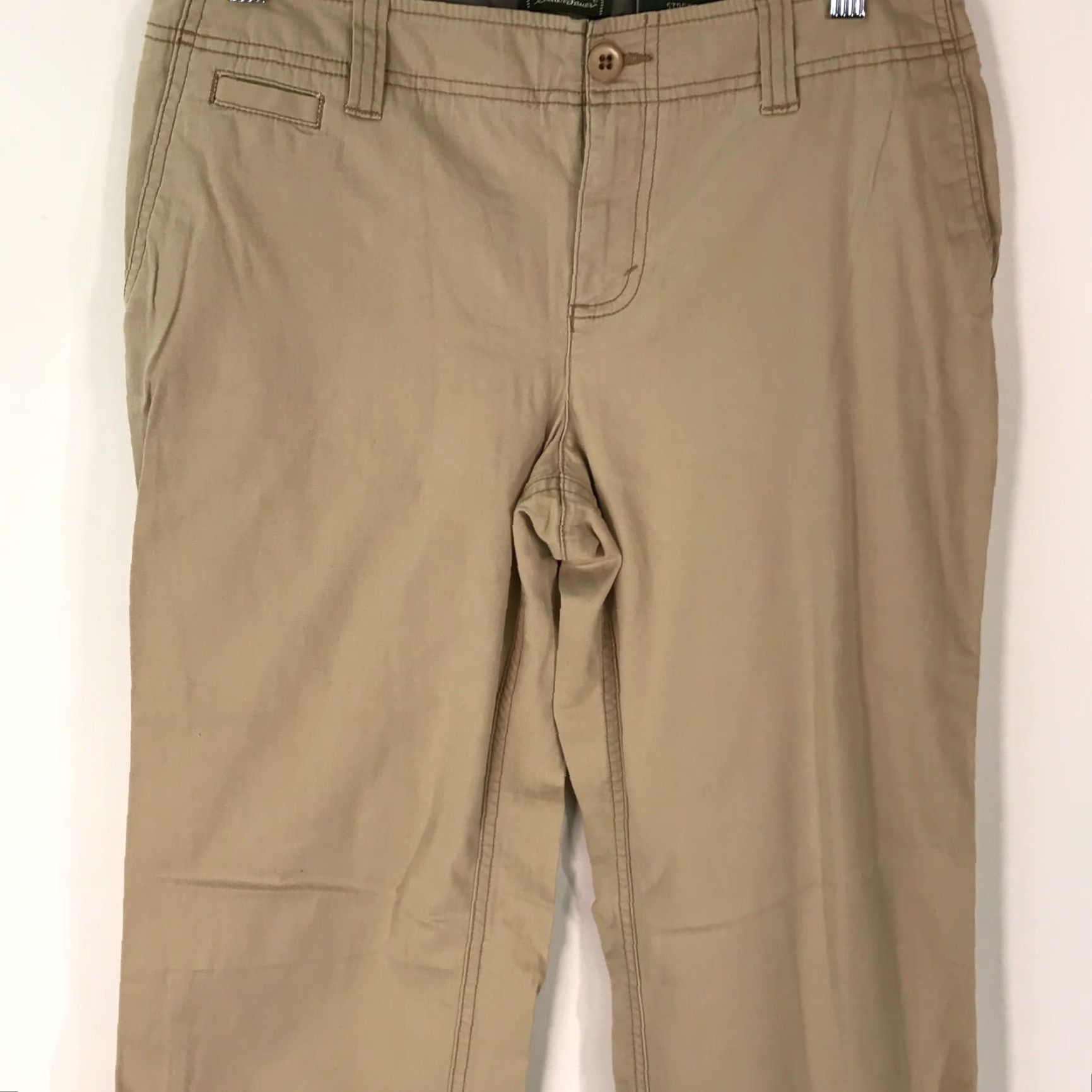 Eddie Bauer Eddie Bauer Pants Women's Flat Front Straight Leg Beige Size 6 Regular 31in Inseam Casual Workwear 97% Cotton 3% Spandex Mens/Womens Size 28" / US 6 / IT 42 - 3 Thumbnail